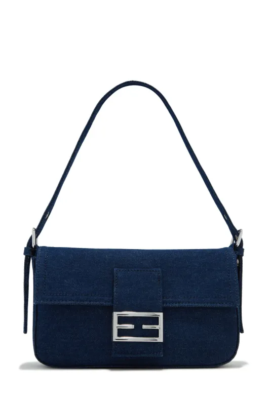 Melanie Flap Closure Shoulder Bag - Denim sold by Miss Lola