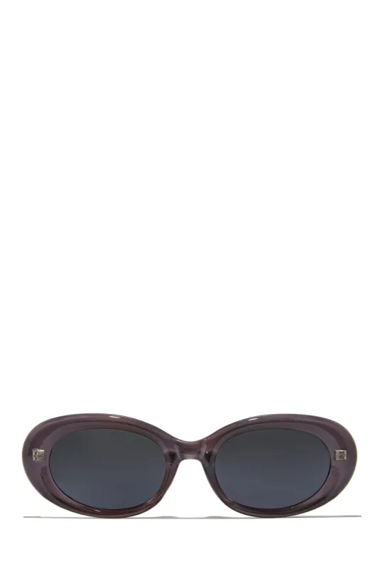 Tube Girl Oval Sunglasses - Purple sold by Miss Lola