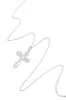 Divine Dreams Cubic Zirconia Cross Necklace - Silver sold by Miss Lola