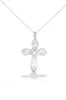 Divine Dreams Cubic Zirconia Cross Necklace - Silver sold by Miss Lola