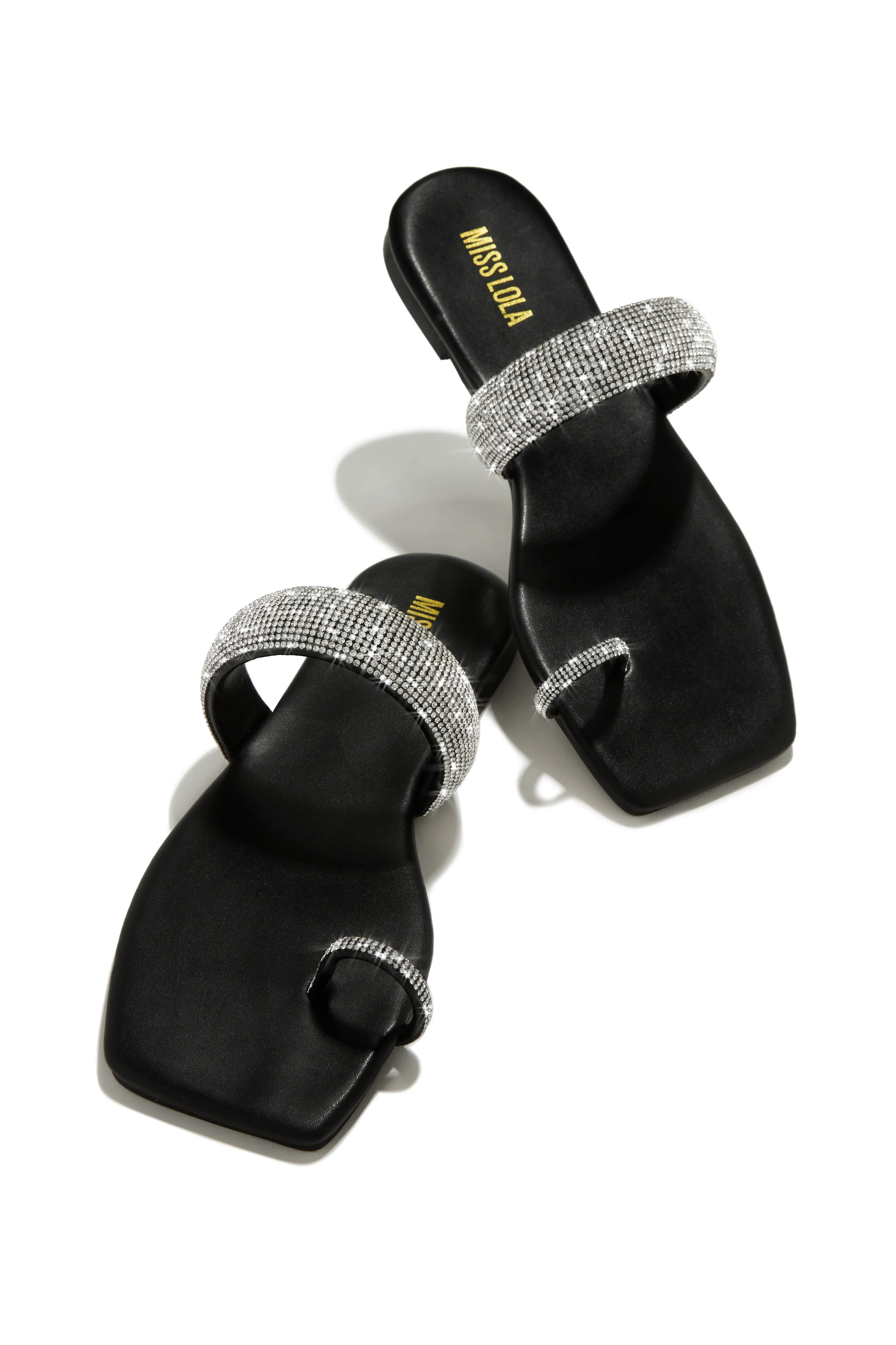 Cabana Beach Embellished Slip On Sandals - Black sold by Miss Lola product image thumbnail 5