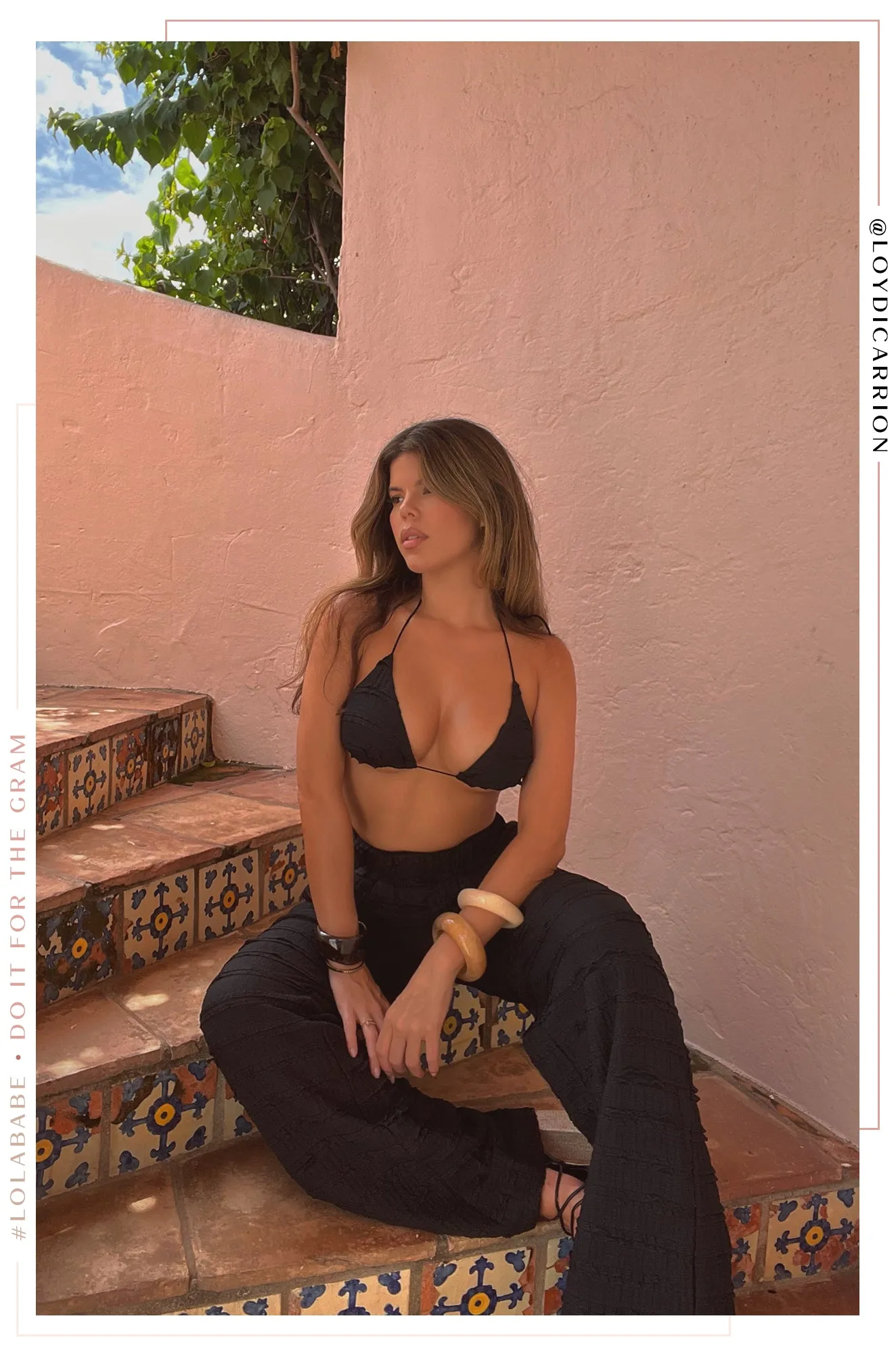 Enaya Two Piece Pant Set - Black sold by Miss Lola