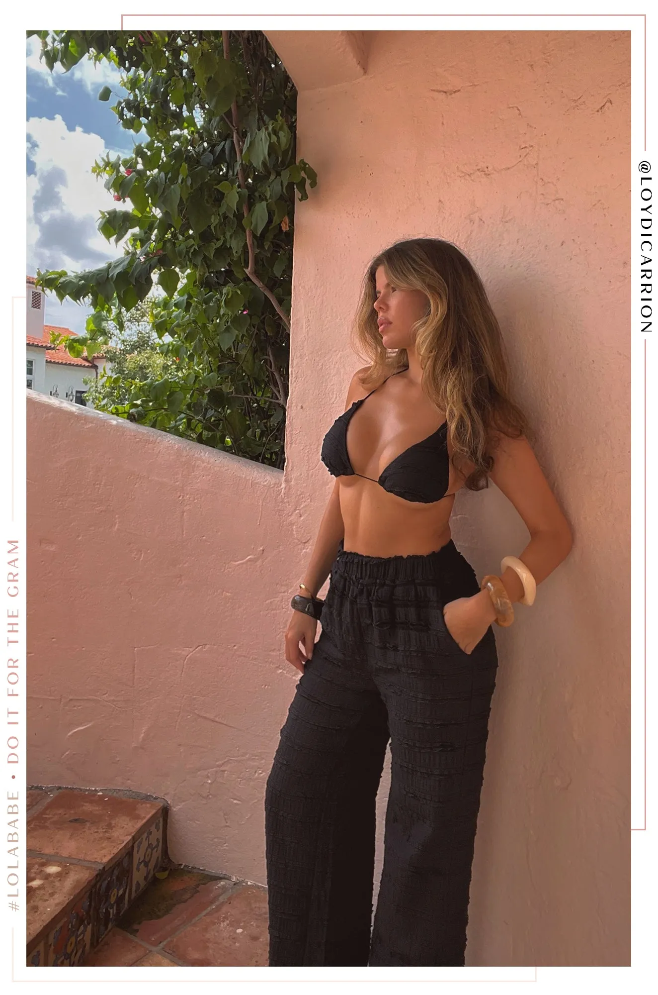 Enaya Two Piece Pant Set - Black sold by Miss Lola product image thumbnail 2