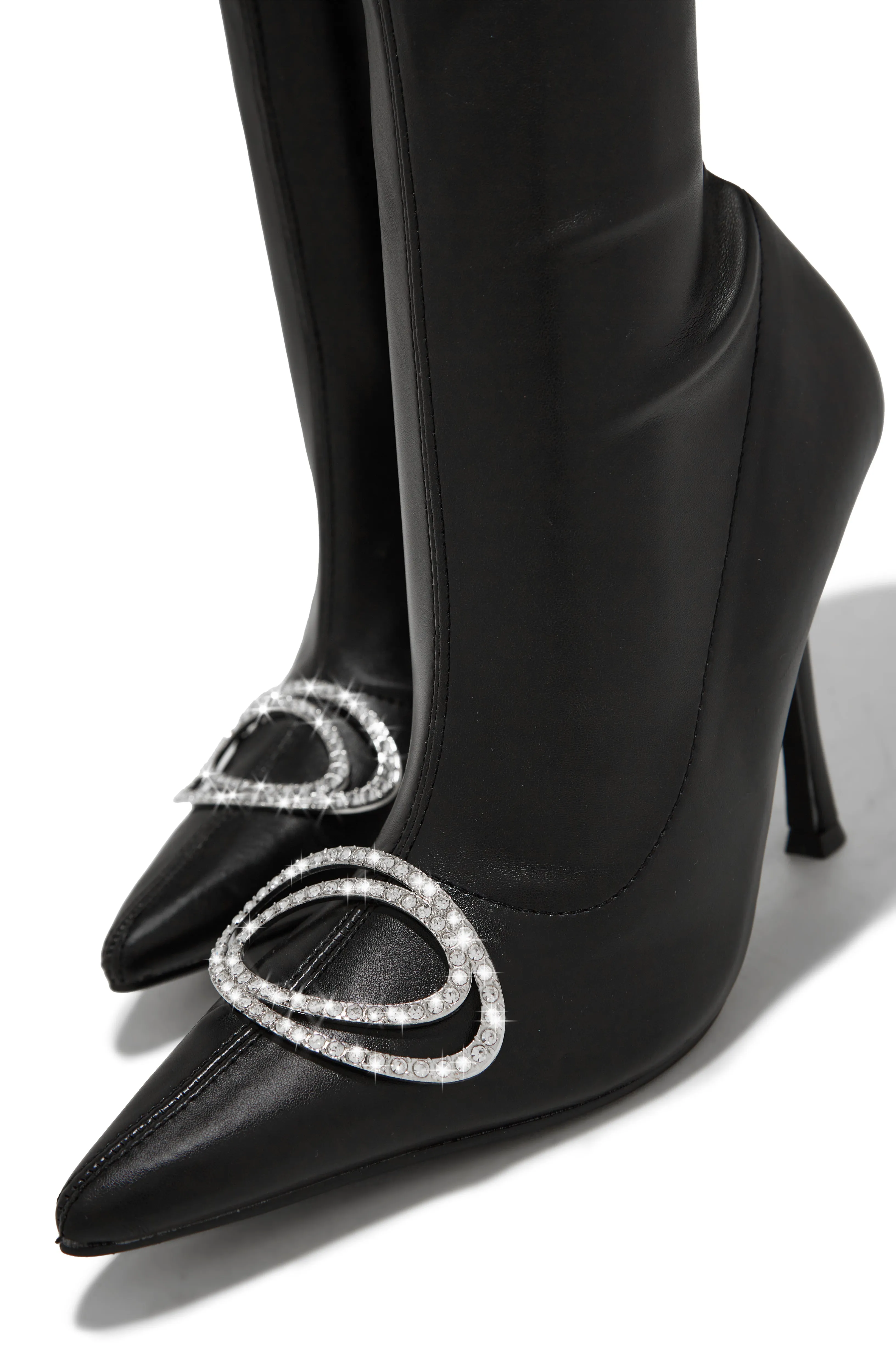 Night Is Young Over The Knee High Heel Boots - Black sold by Miss Lola product image thumbnail 5