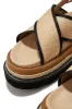 Noemy Chunky Platform Sandals - Natural sold by Miss Lola