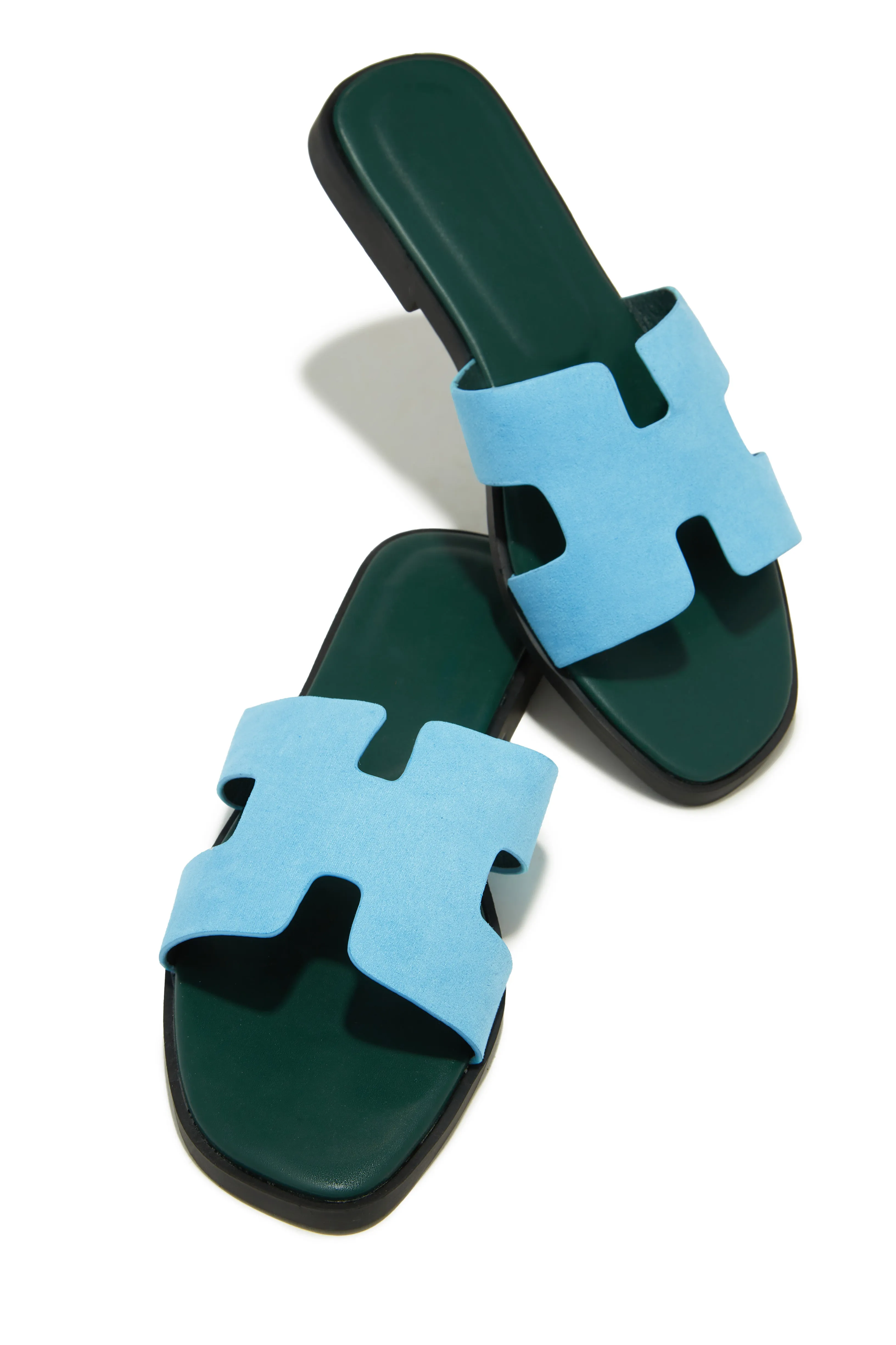 Lucy Slip On Sandals - Blue sold by Miss Lola product image thumbnail 3
