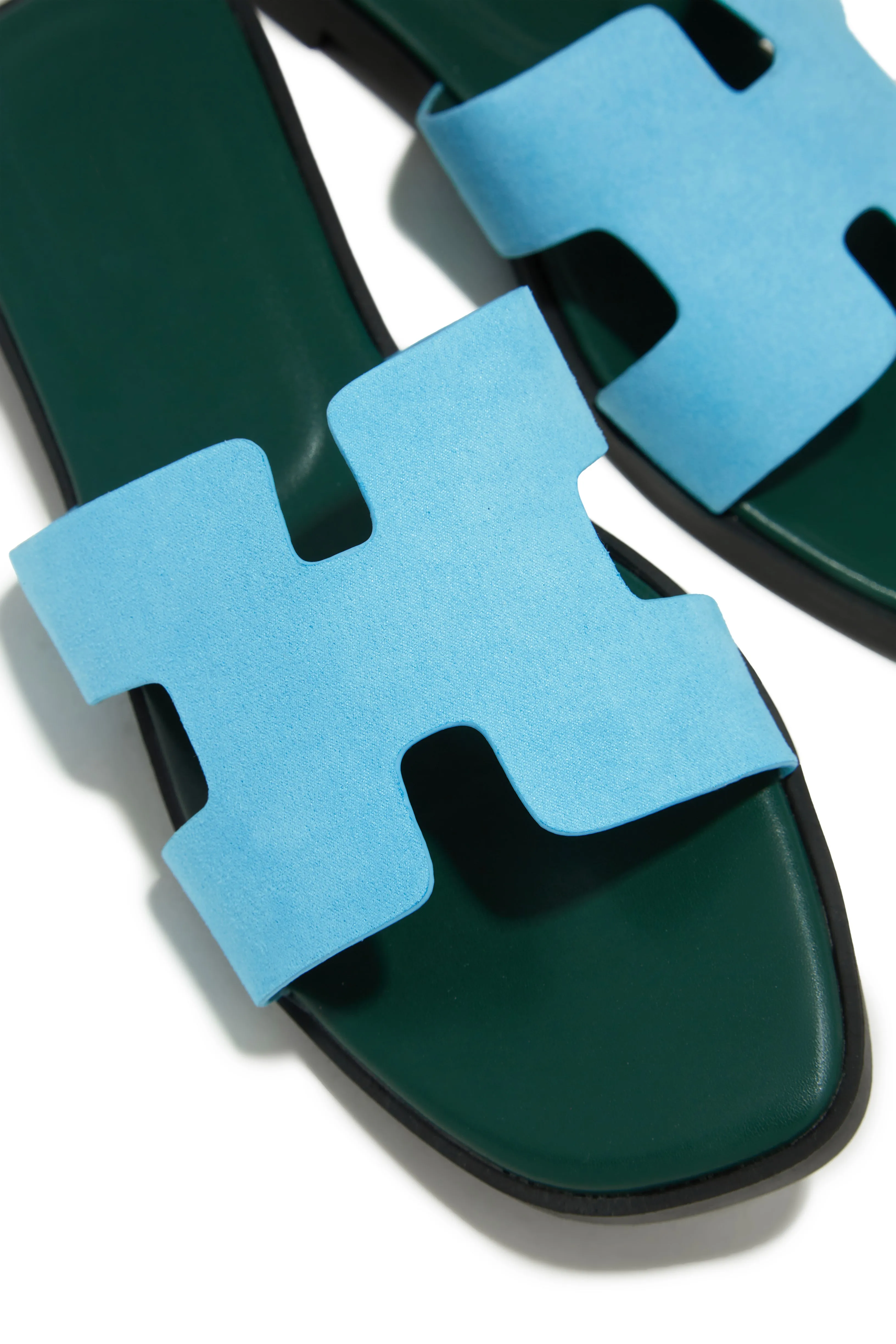 Lucy Slip On Sandals - Blue sold by Miss Lola product image thumbnail 2