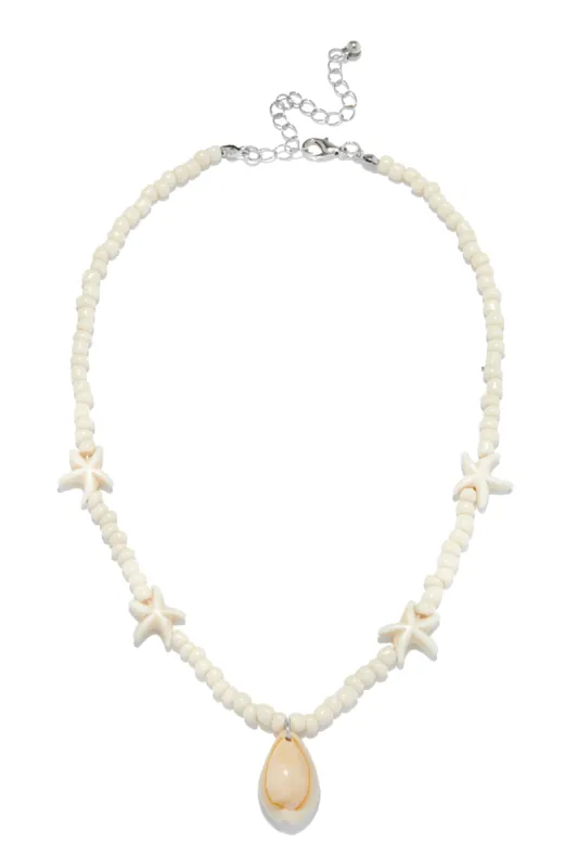 Baja Life Puka Shell Necklace - White sold by Miss Lola