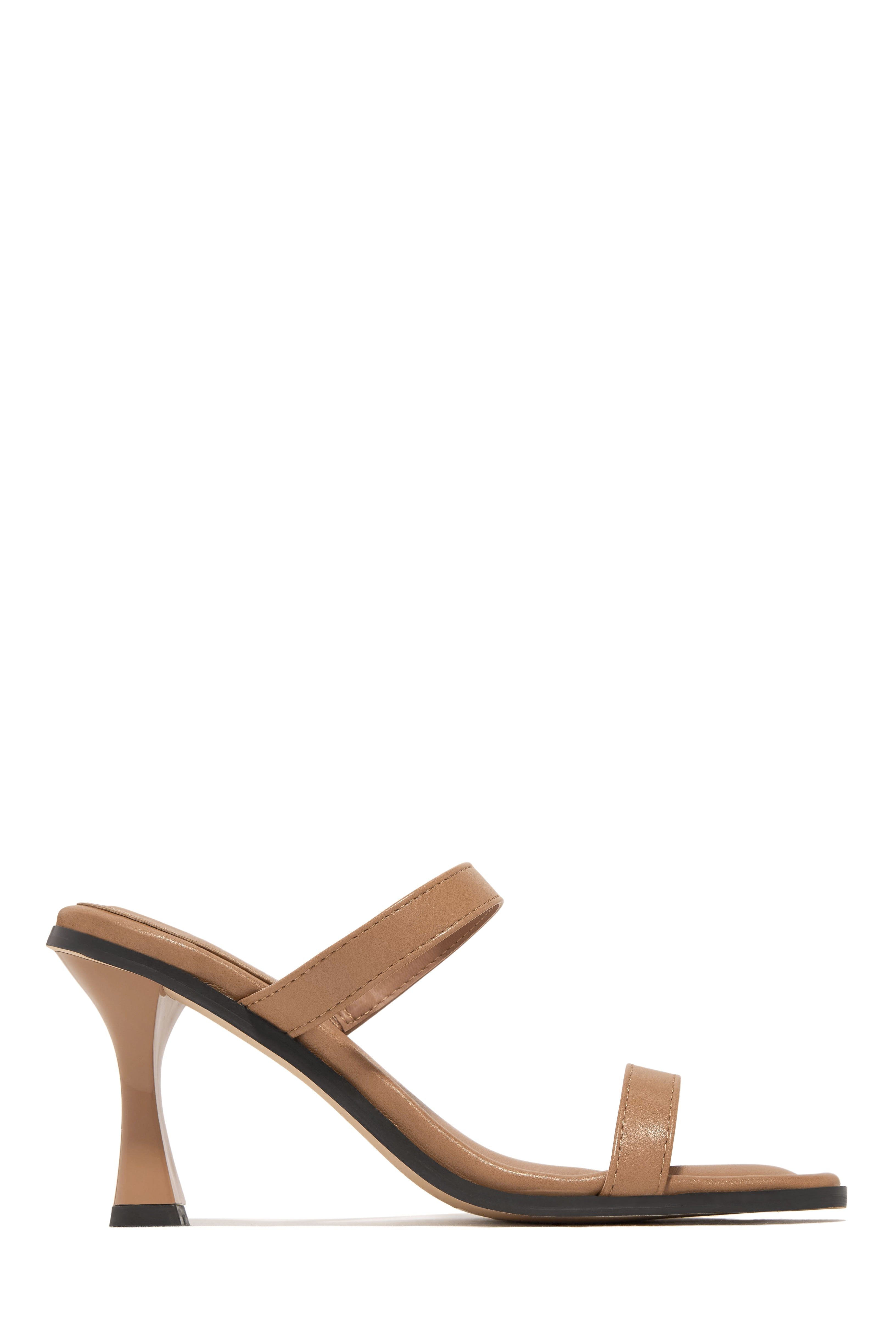 Raylen Mid Heel Mules - Nude sold by Miss Lola