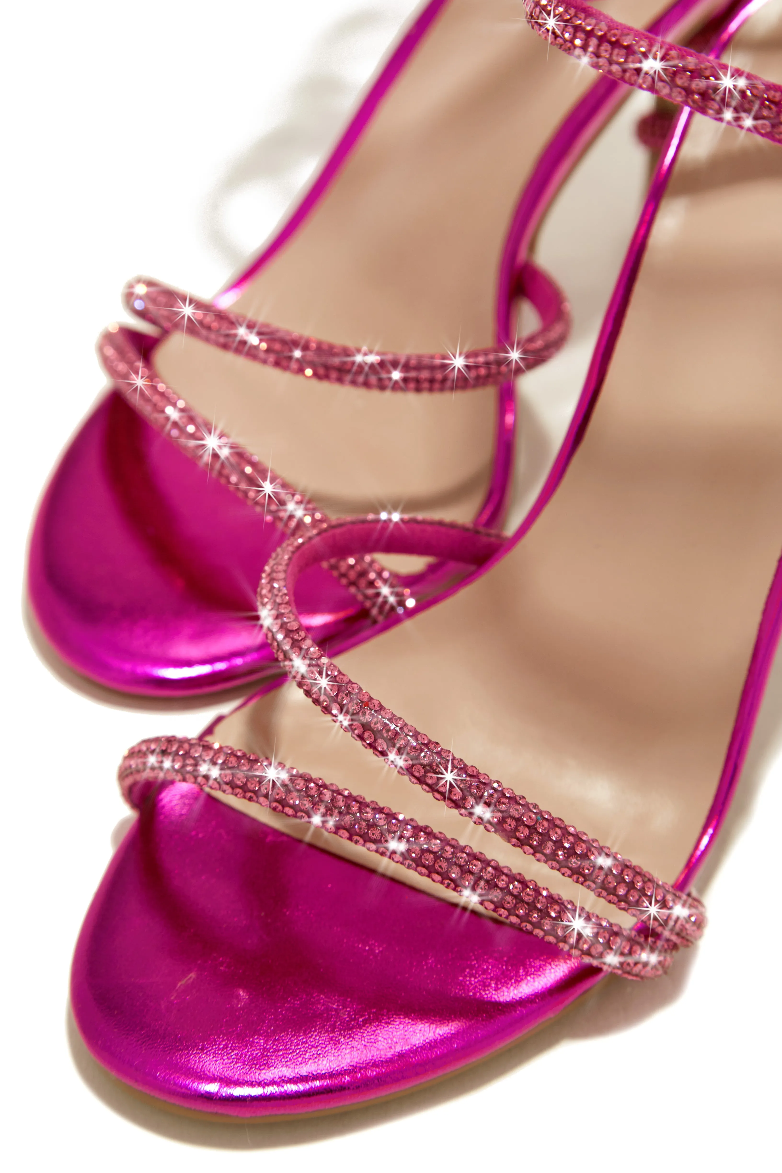 Fantasies Embellished Around The Ankle Coil Heels - Pink sold by Miss Lola product image thumbnail 2