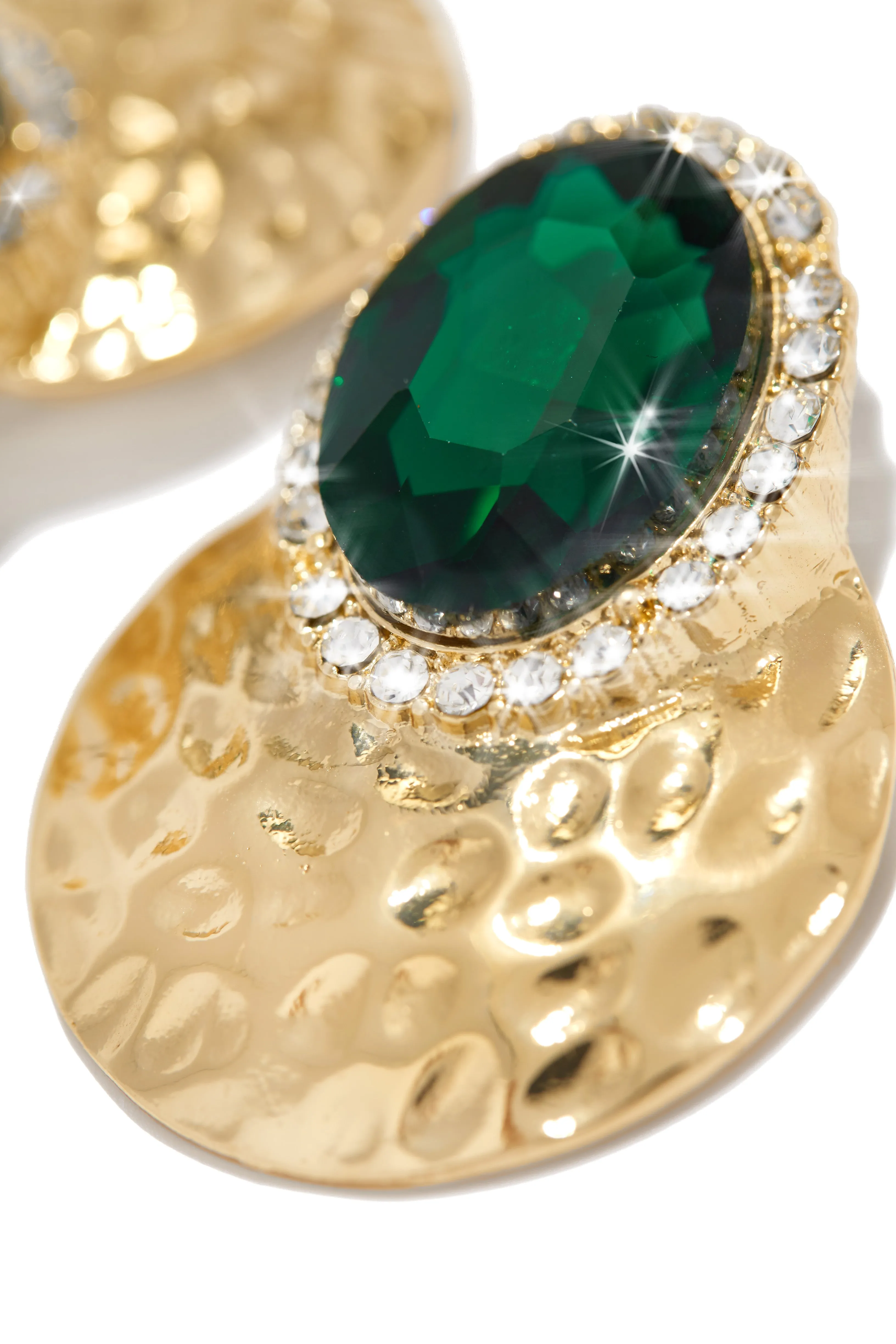 Weekend Gala Stone Embellished Earring - Green sold by Miss Lola product image thumbnail 3