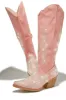 Frankie Embellished Cowgirl Boots - Pink sold by Miss Lola