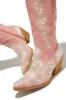 Frankie Embellished Cowgirl Boots - Pink sold by Miss Lola