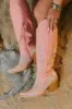 Frankie Embellished Cowgirl Boots - Pink sold by Miss Lola