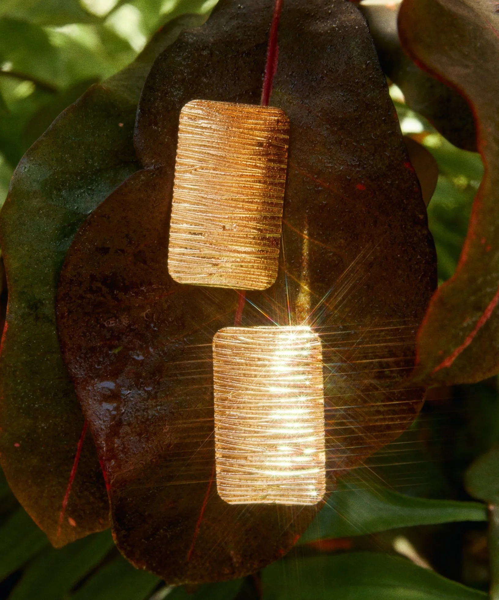 Lourdes Chunky Textured Earring - Gold sold by Miss Lola product image thumbnail 2