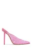 Azilis Embellished High Heel Mules - Pink sold by Miss Lola