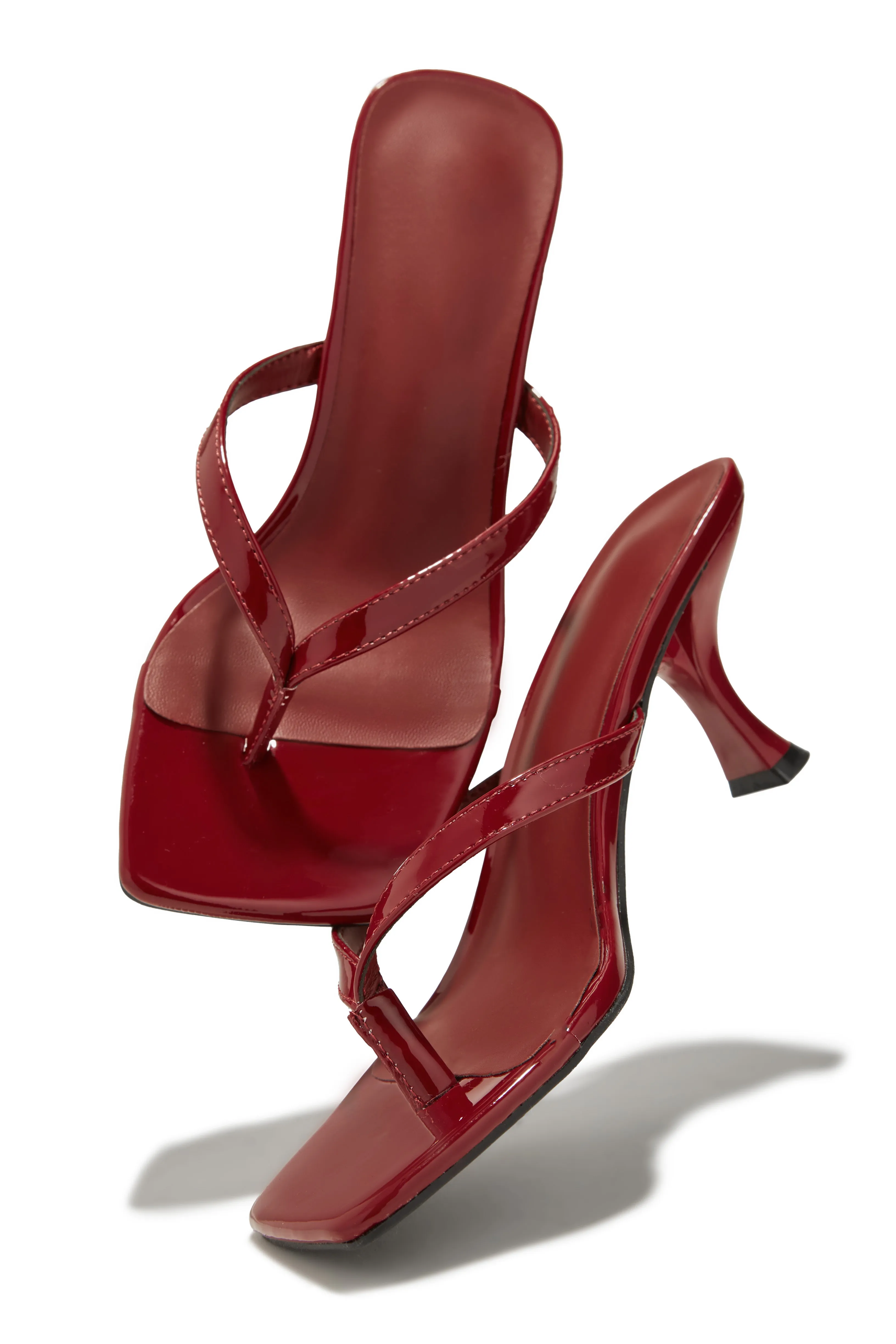 Karley Mid Heel Mules - Cherry sold by Miss Lola product image thumbnail 3