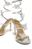Fantasy Embellished Around The Ankle Coil Heels - Silver sold by Miss Lola