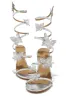 Fantasy Embellished Around The Ankle Coil Heels - Silver sold by Miss Lola