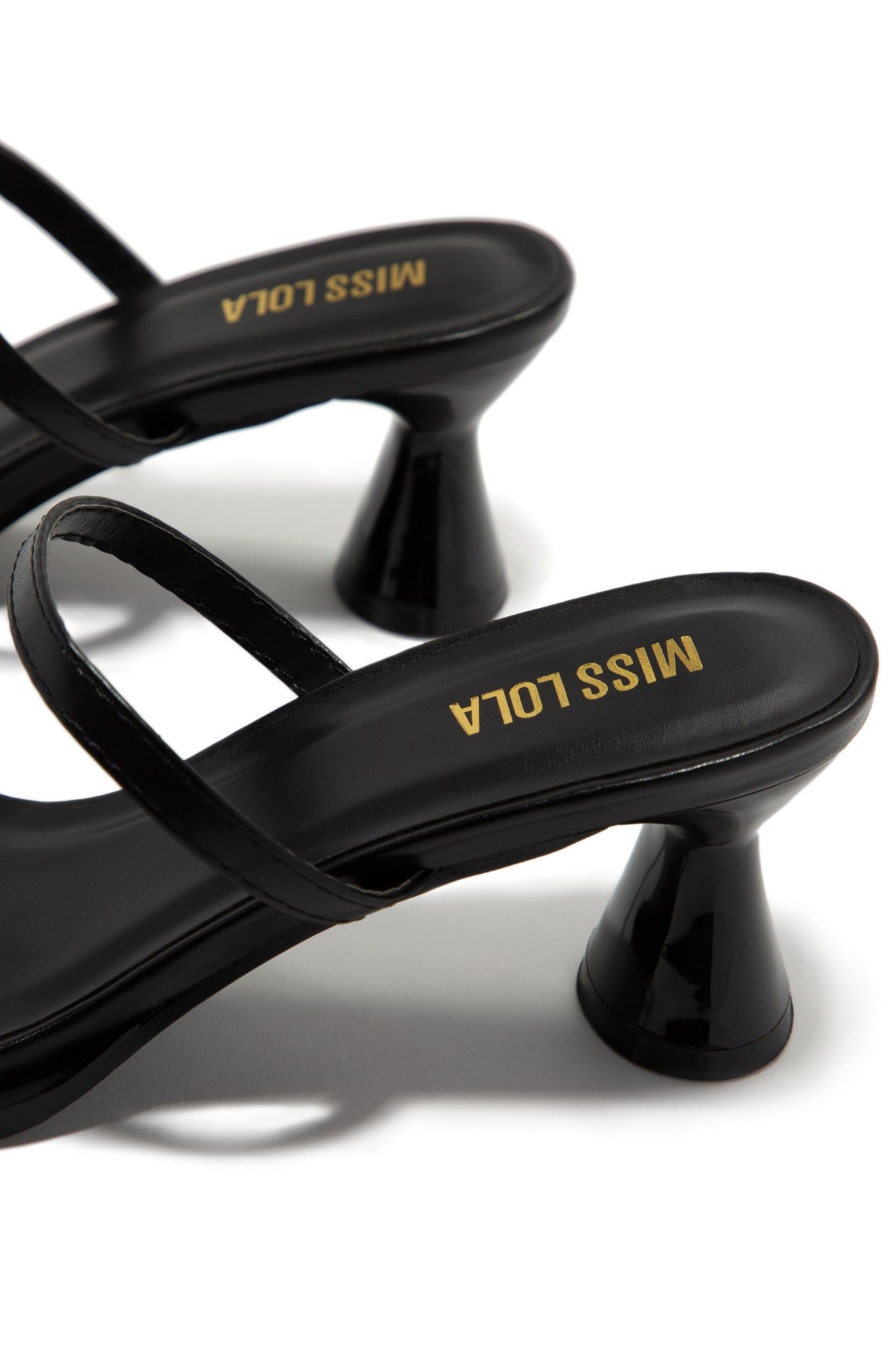 Kuri Mid Heel Mules - Black sold by Miss Lola product image thumbnail 2