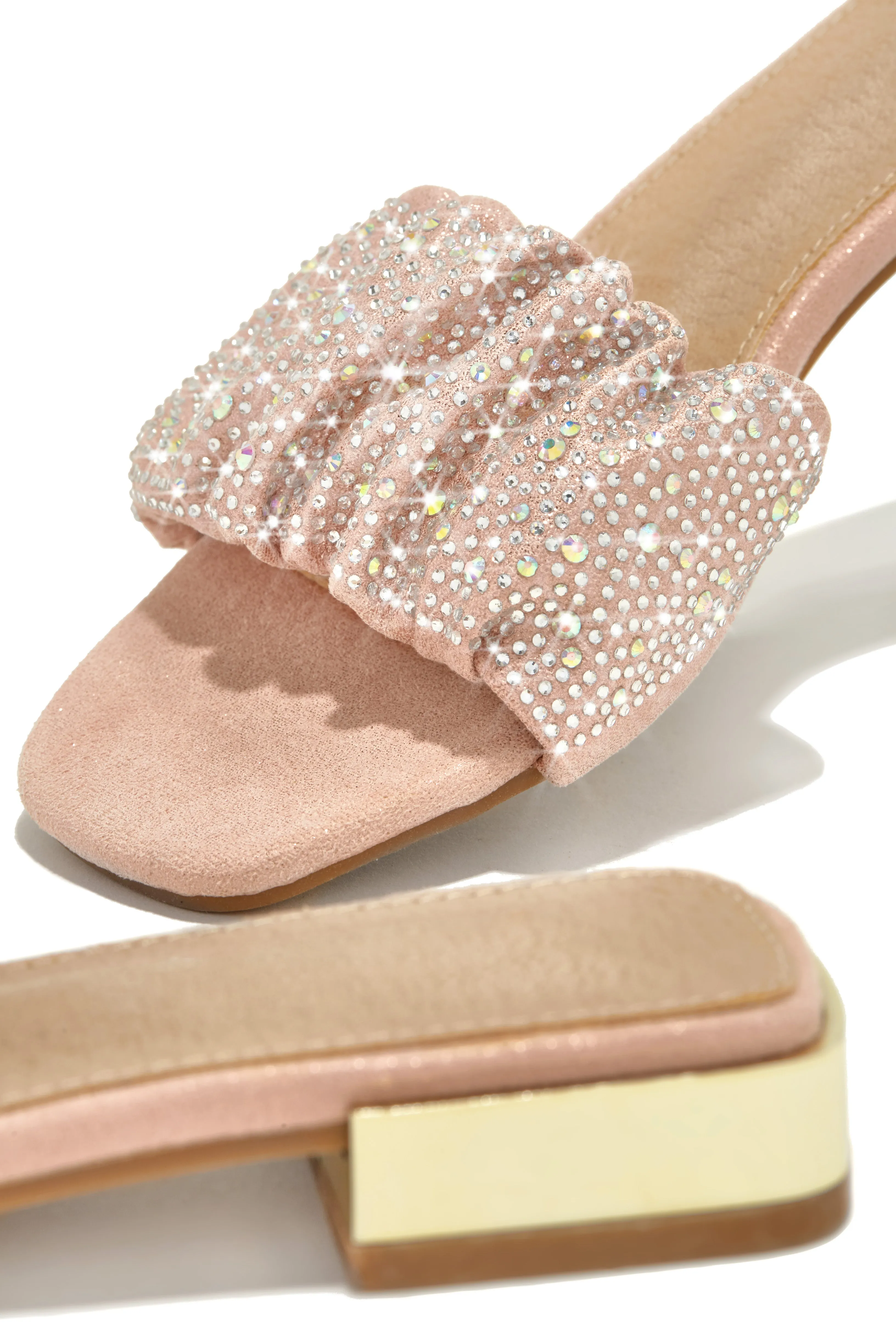 Long Weekend Ready Embellished Slip On Sandals - Pink sold by Miss Lola product image thumbnail 3