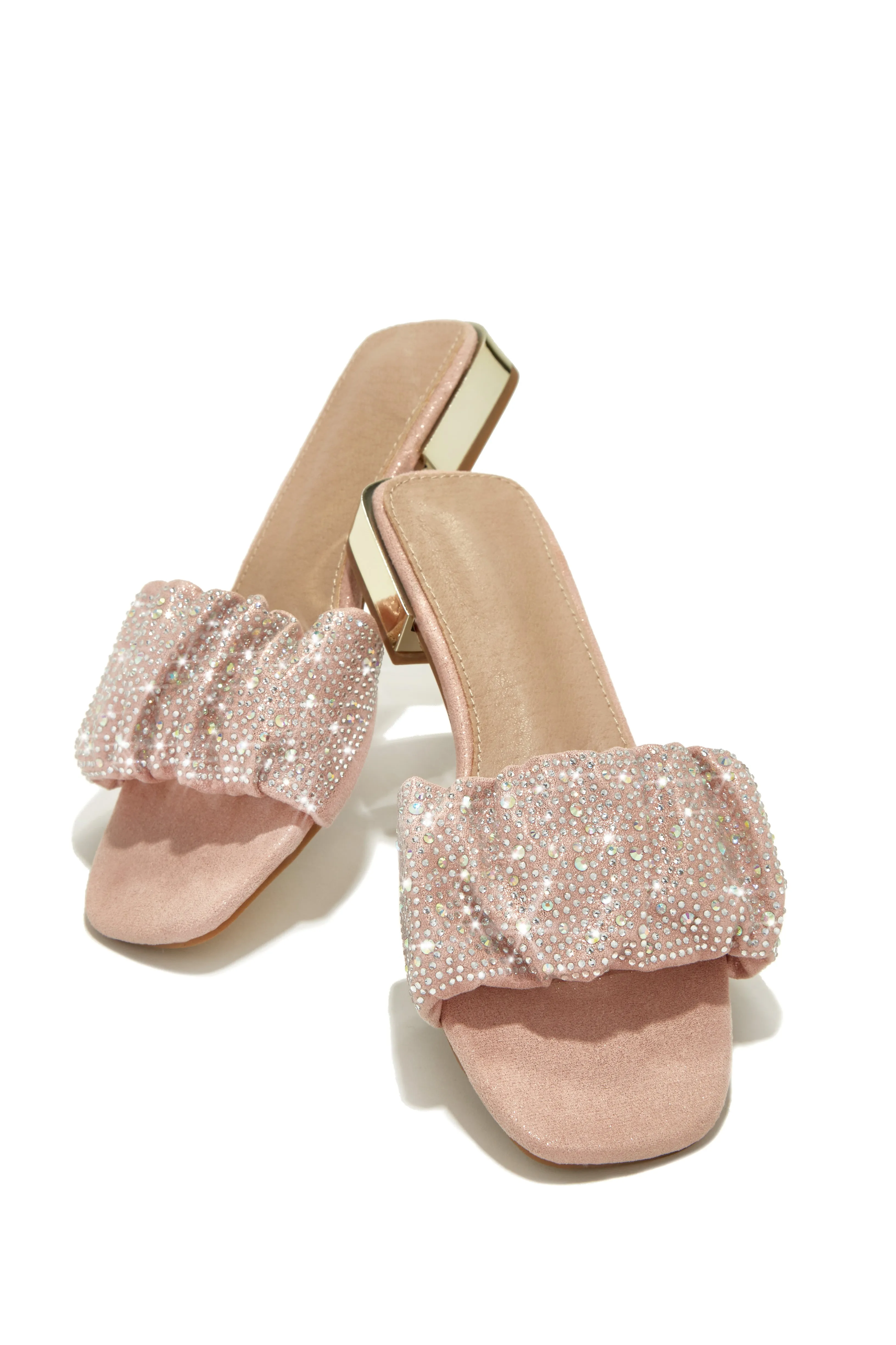 Long Weekend Ready Embellished Slip On Sandals - Pink sold by Miss Lola product image thumbnail 4