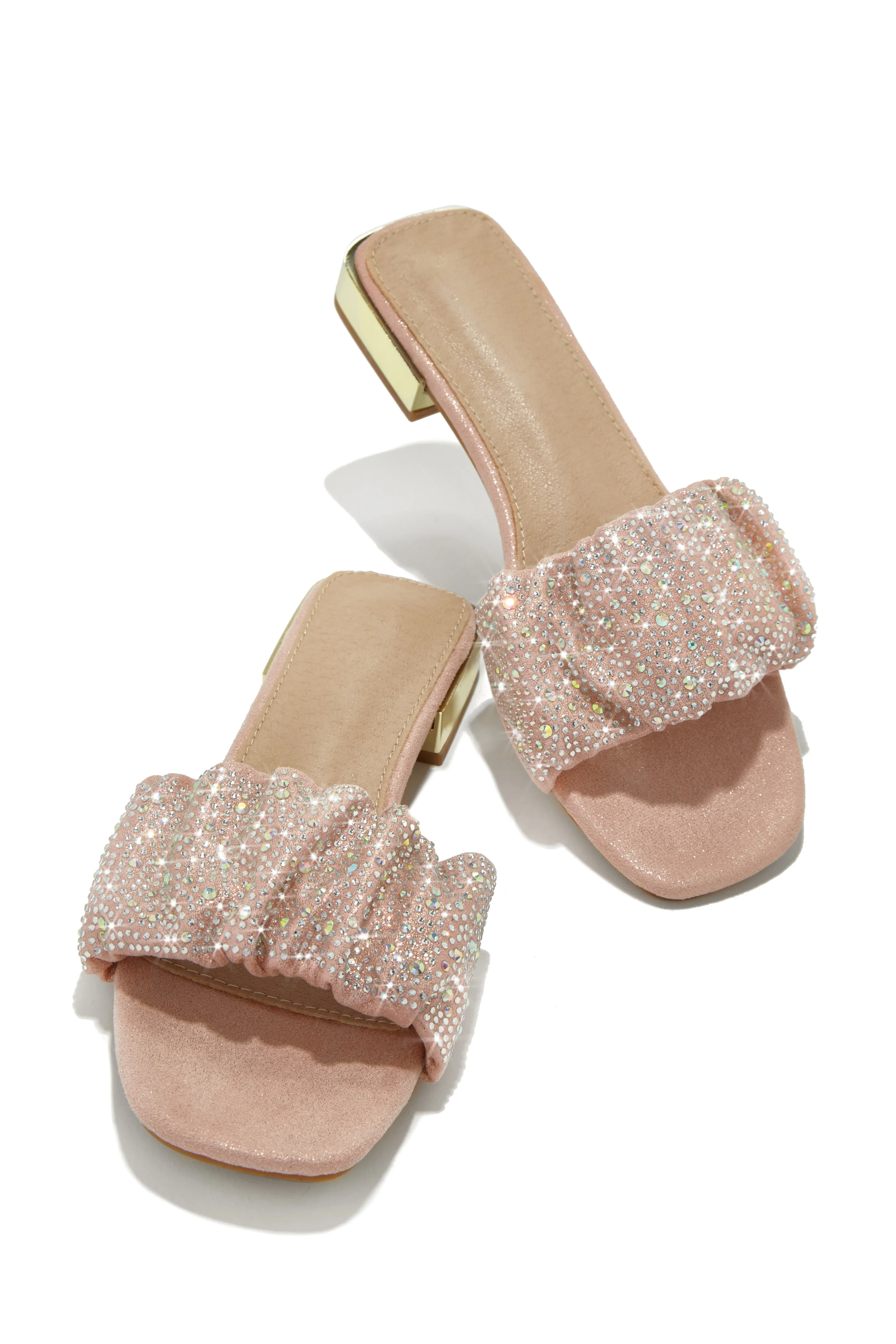 Long Weekend Ready Embellished Slip On Sandals - Pink sold by Miss Lola product image thumbnail 2