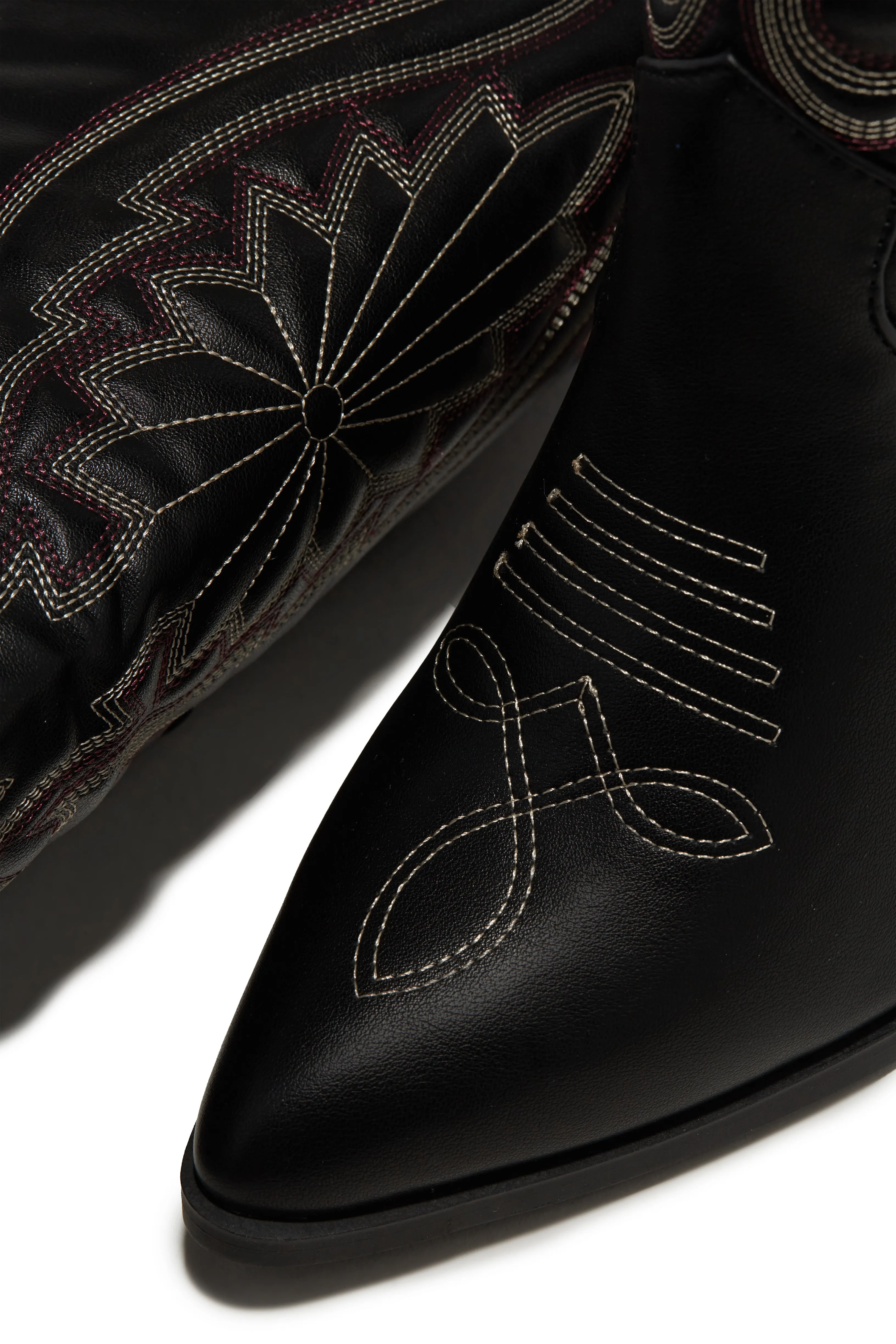 Jordyn Cowgirl Boots - Black sold by Miss Lola product image thumbnail 2