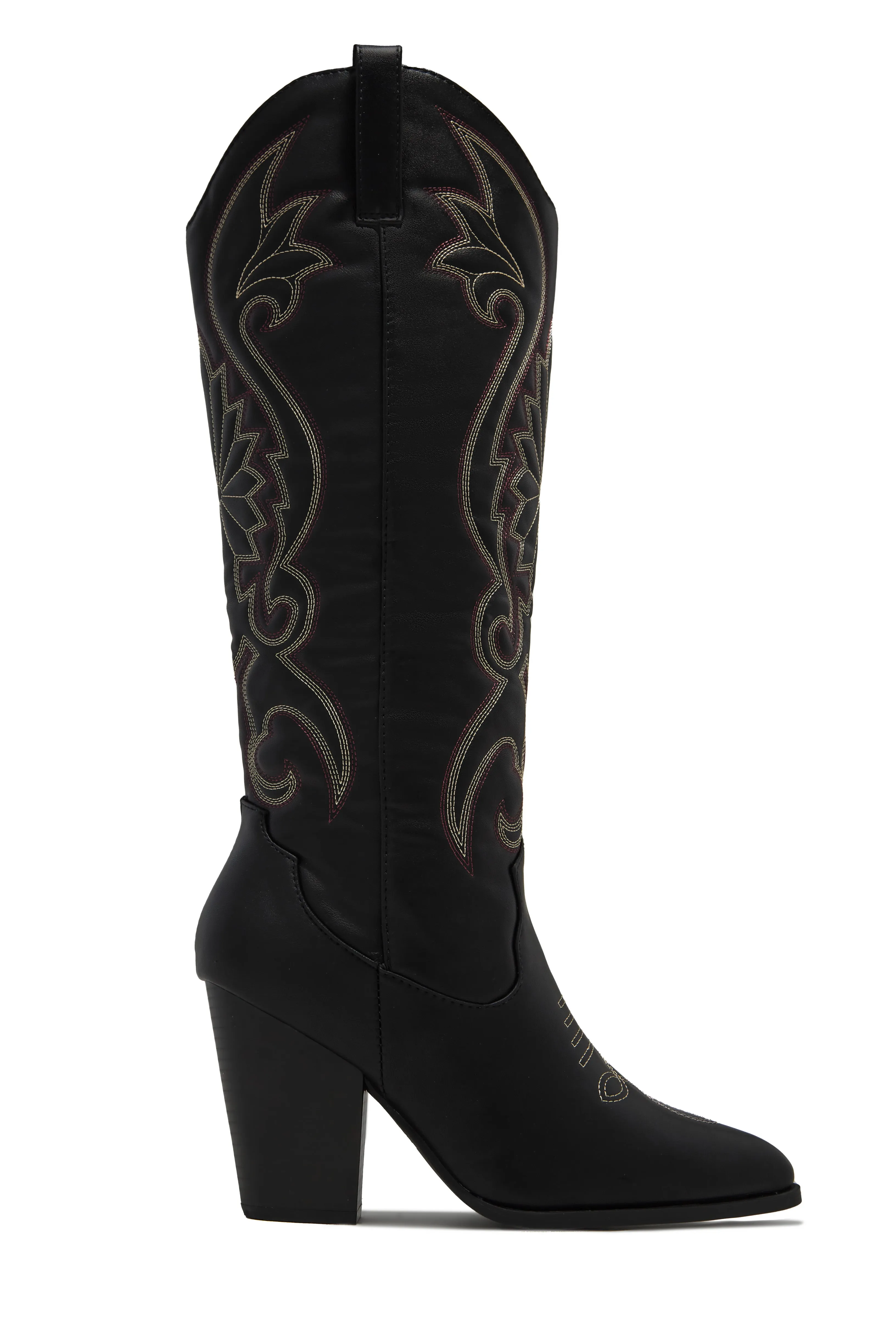 Jordyn Cowgirl Boots - Black sold by Miss Lola product image thumbnail 5