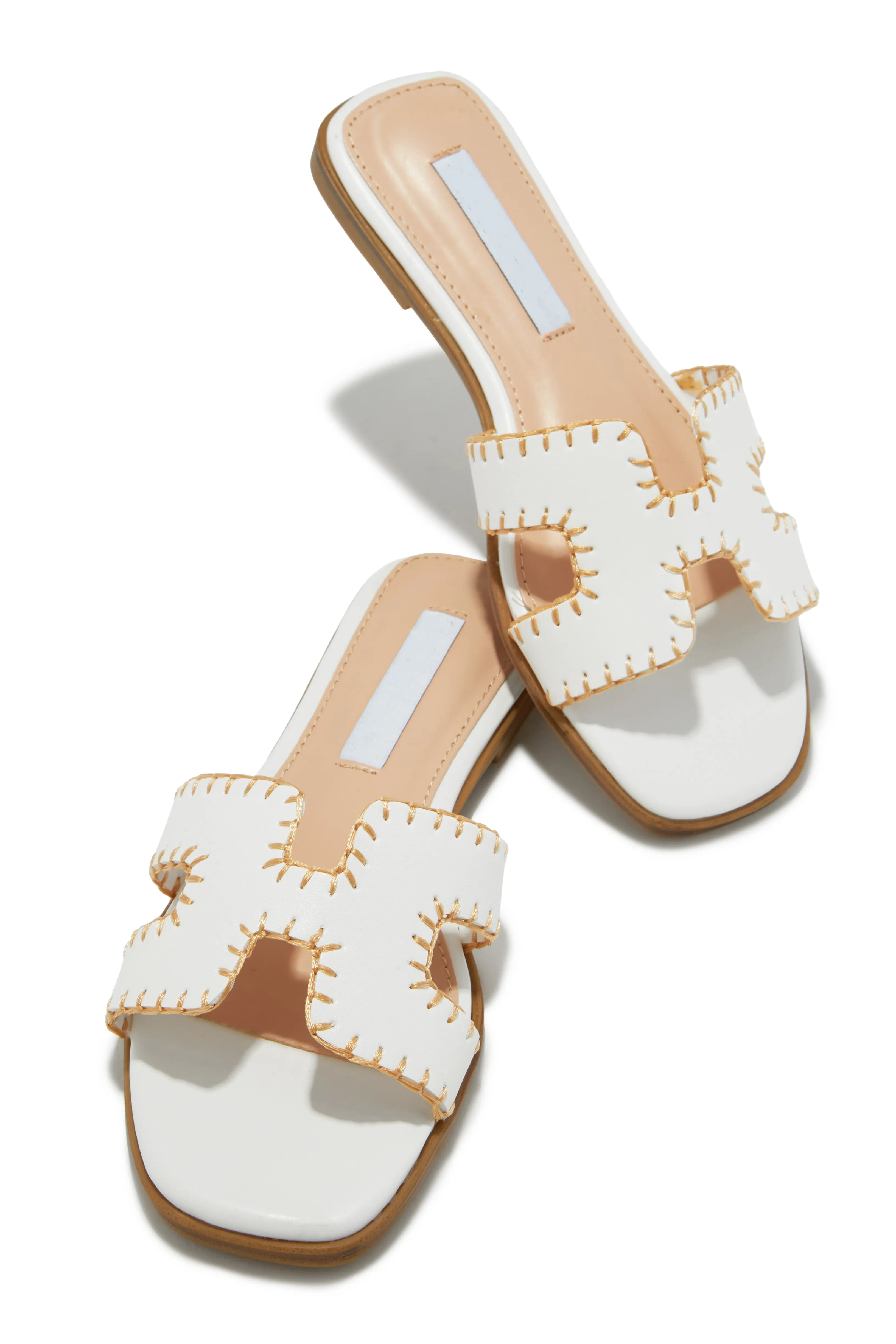 Noelle Slip On Sandals - White sold by Miss Lola product image thumbnail 3