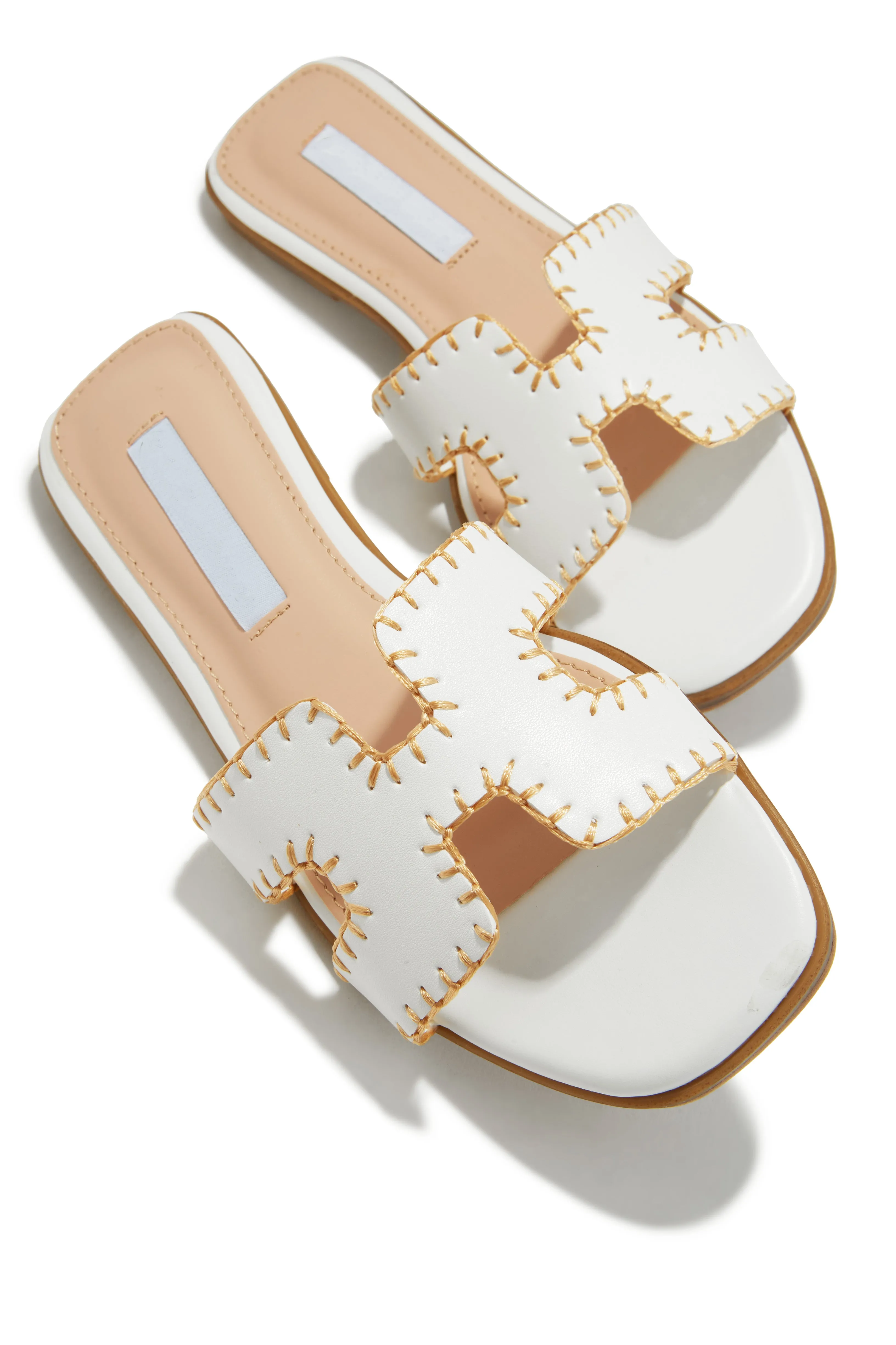 Noelle Slip On Sandals - White sold by Miss Lola product image thumbnail 5