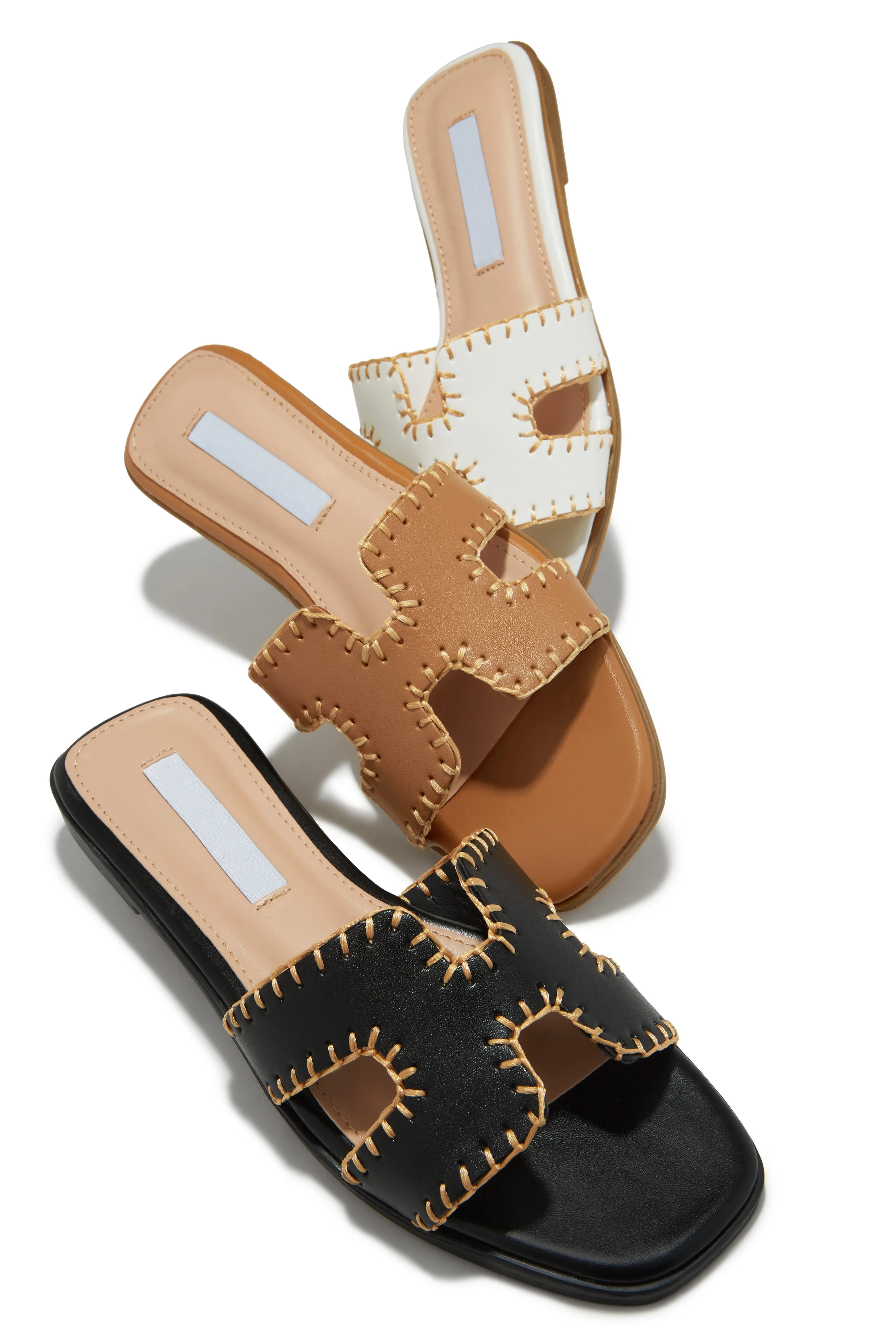 Noelle Slip On Sandals - White sold by Miss Lola product image thumbnail 4