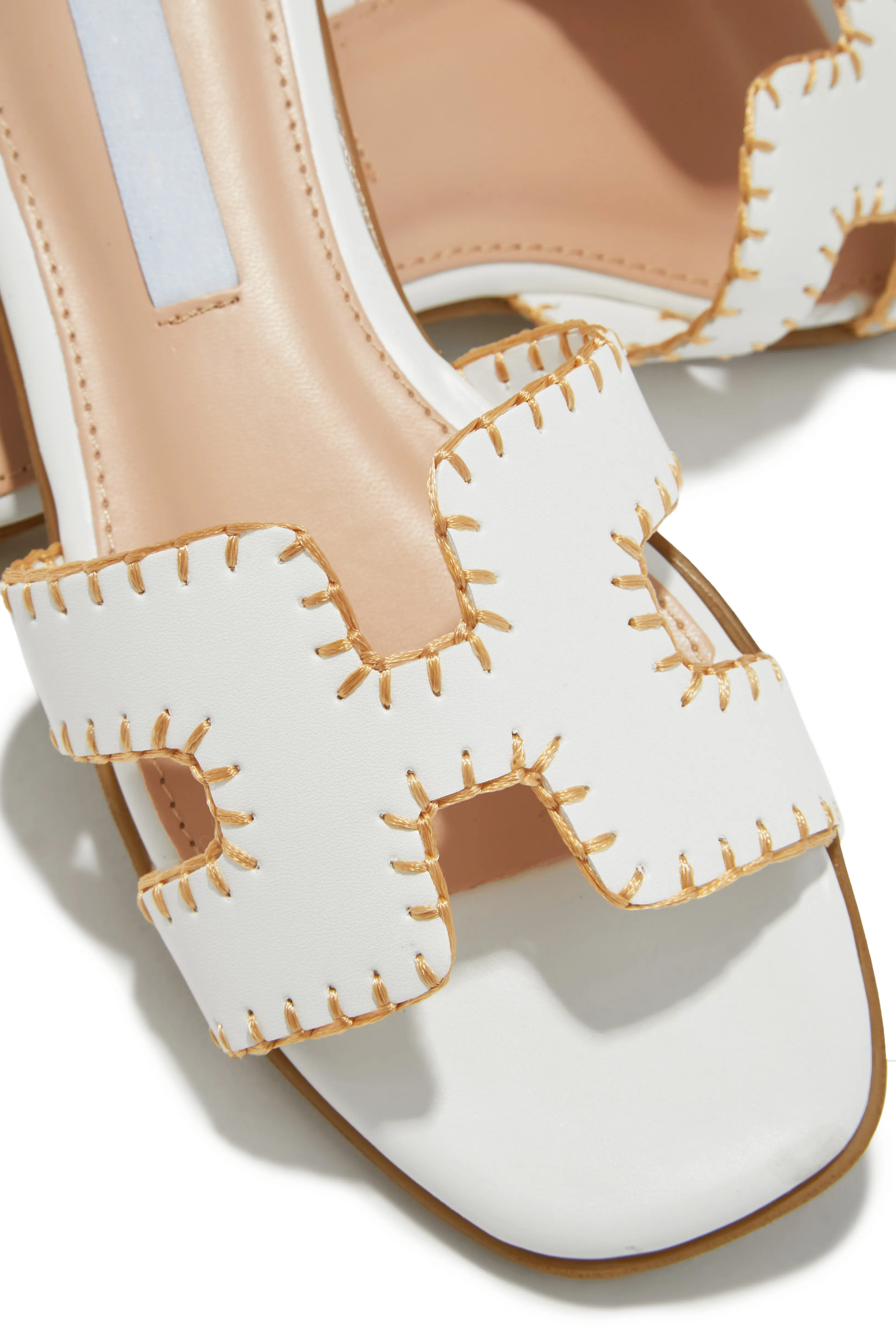 Noelle Slip On Sandals - White sold by Miss Lola product image thumbnail 2