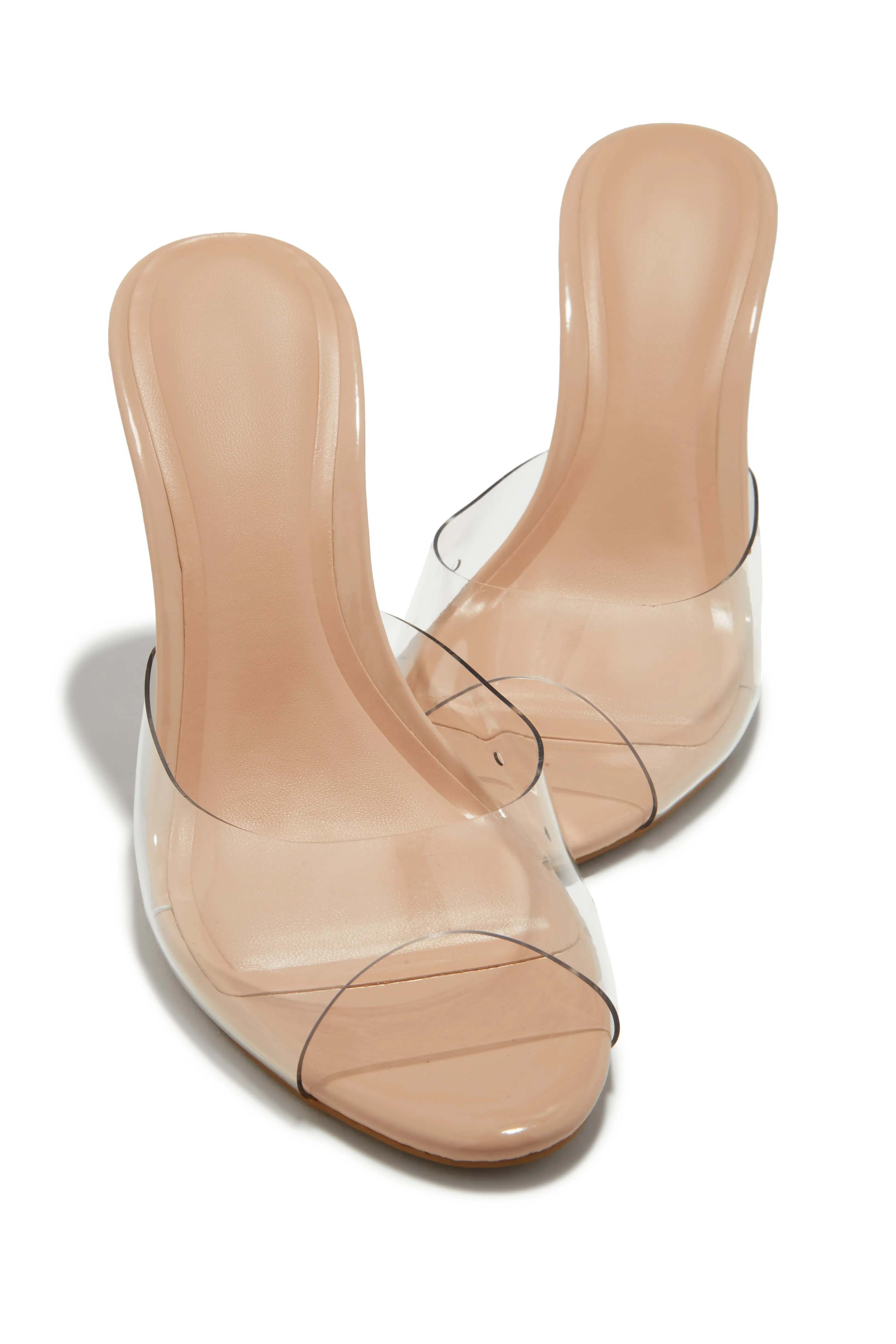 Natani Mid Heel Mules - Nude sold by Miss Lola