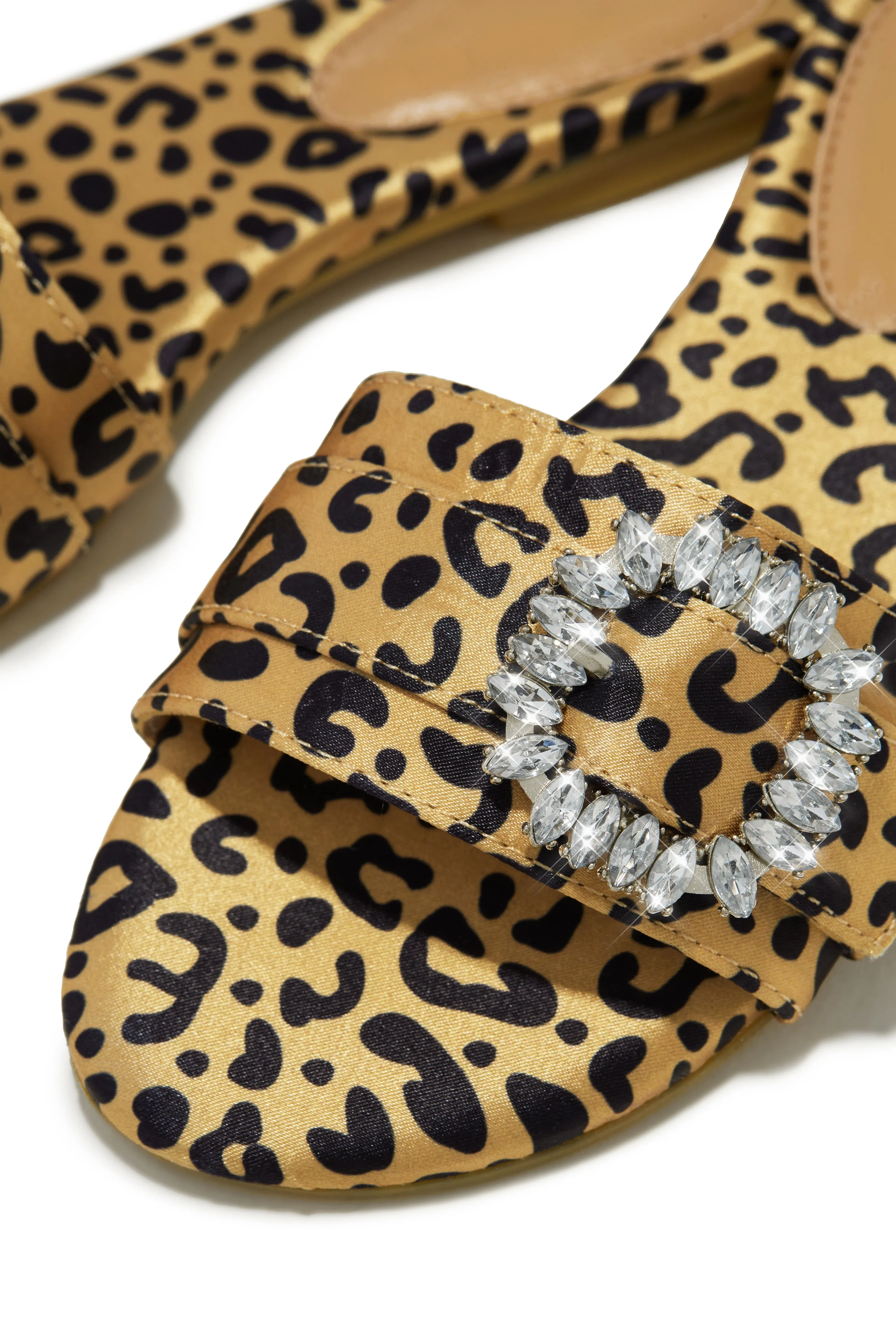 Shai Embellished Slip On Sandals - Leopard sold by Miss Lola product image thumbnail 2