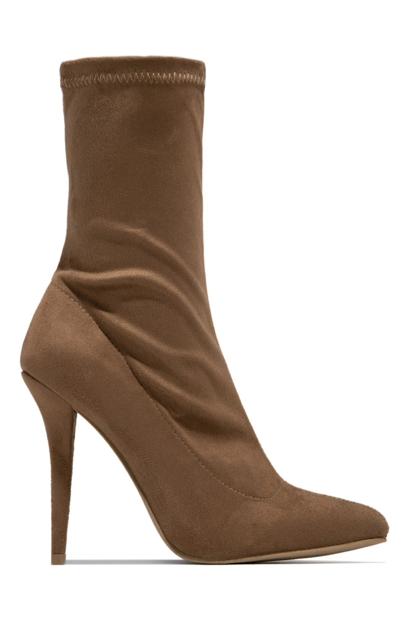 Guilt Trip Heel Ankle Boots - Taupe sold by Miss Lola product image thumbnail 4