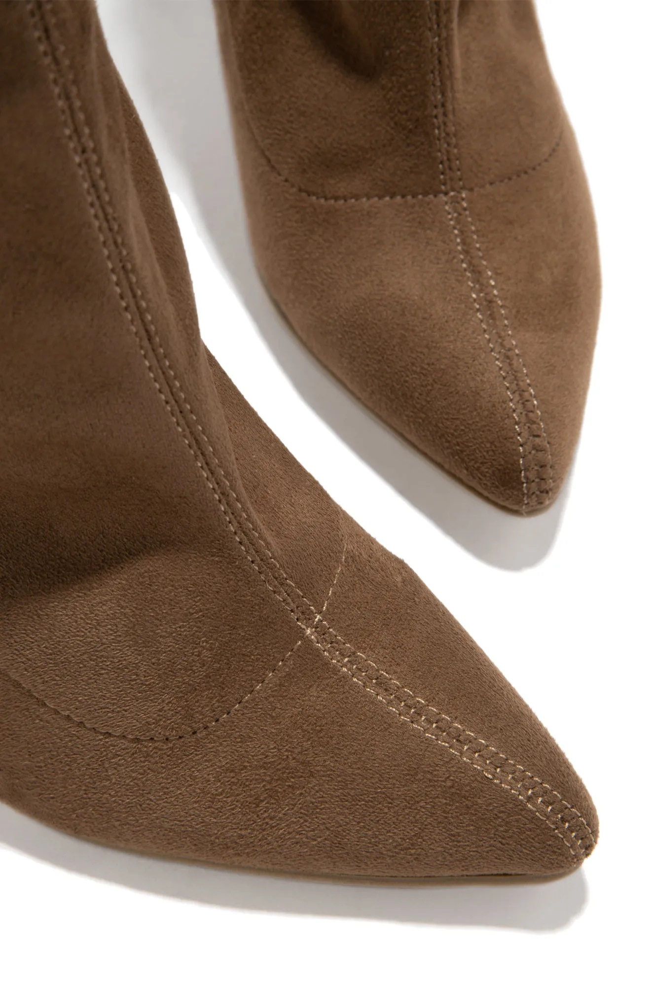 Guilt Trip Heel Ankle Boots - Taupe sold by Miss Lola product image thumbnail 5