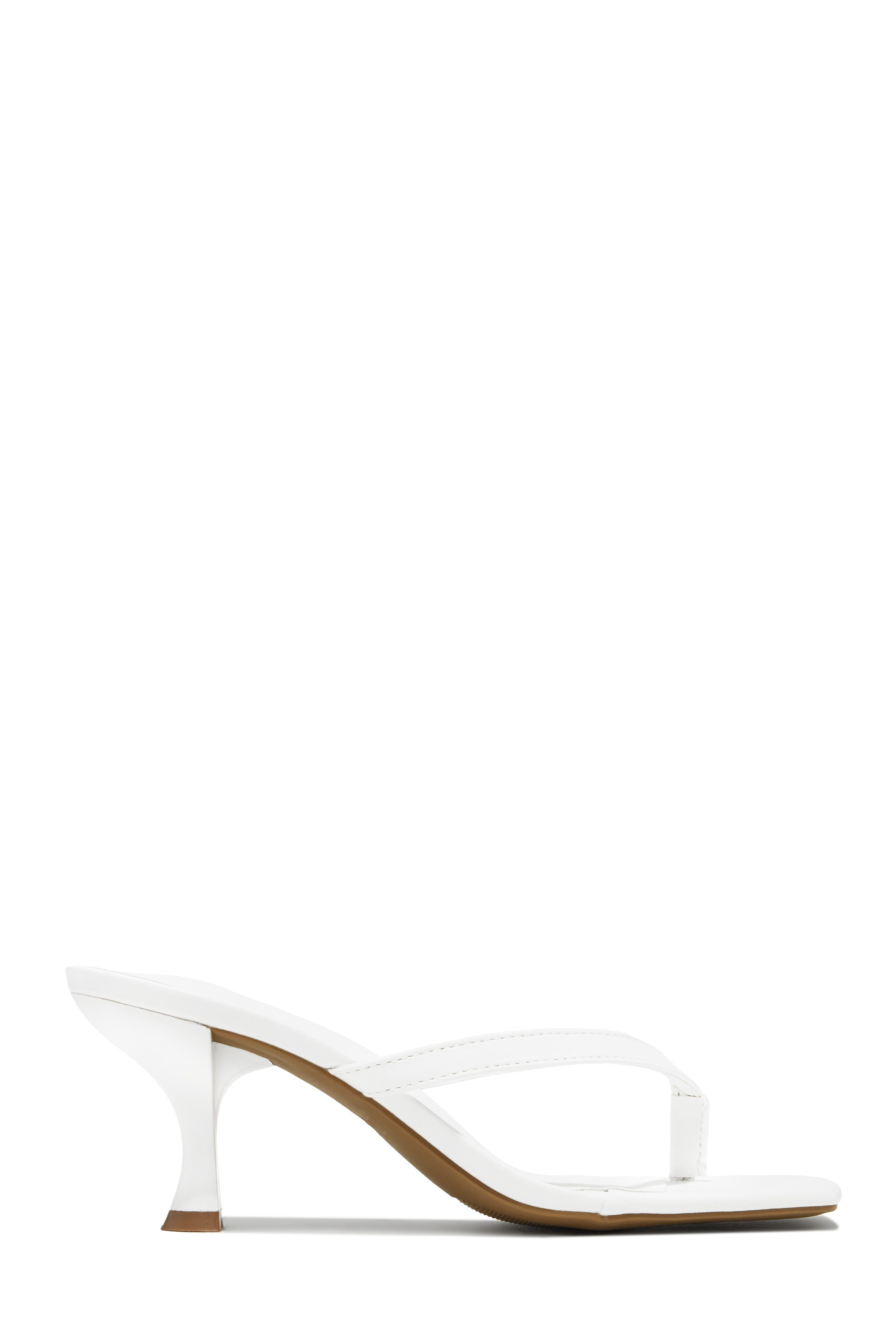 Karley Mid Heel Mules - White sold by Miss Lola product image thumbnail 4
