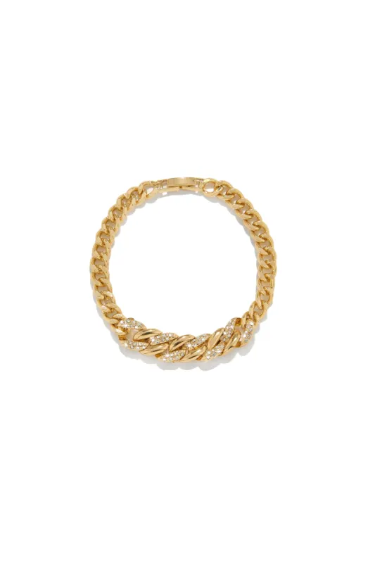 Jelisa Embellished Bracelet - Gold sold by Miss Lola