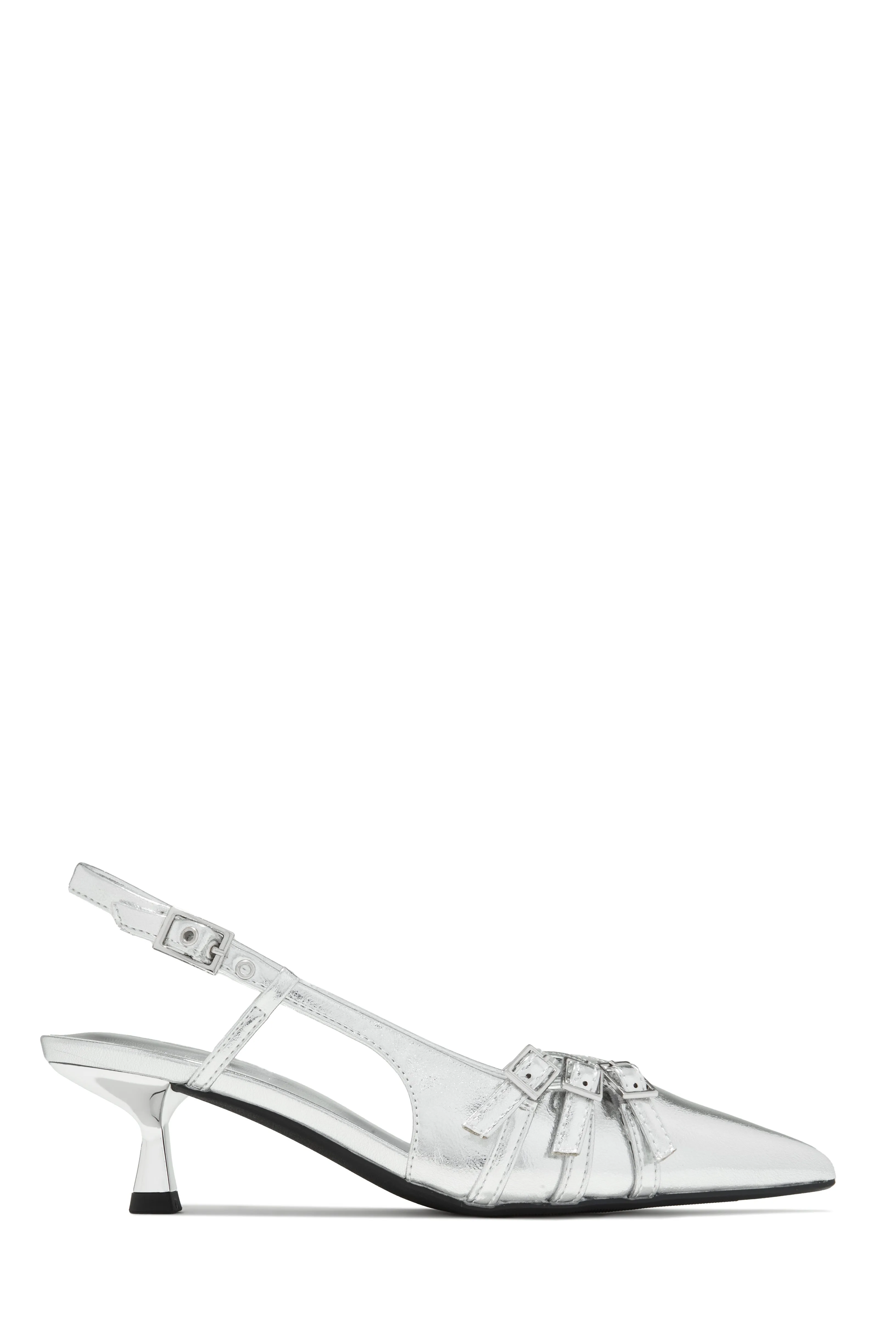 Stassia Kitten Heels - Silver sold by Miss Lola product image thumbnail 5
