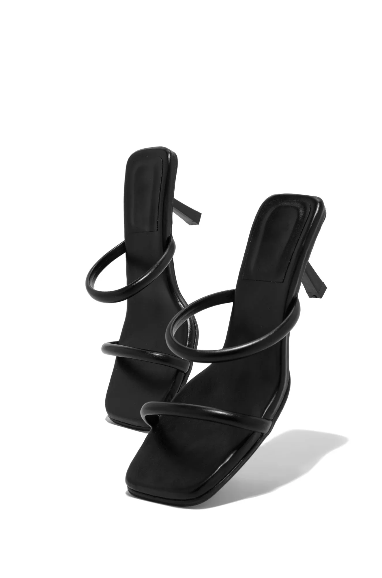 Calista Mid Heel Mules - Black sold by Miss Lola product image thumbnail 3