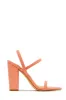 Emerie Slingback Block High Heels - Coral sold by Miss Lola
