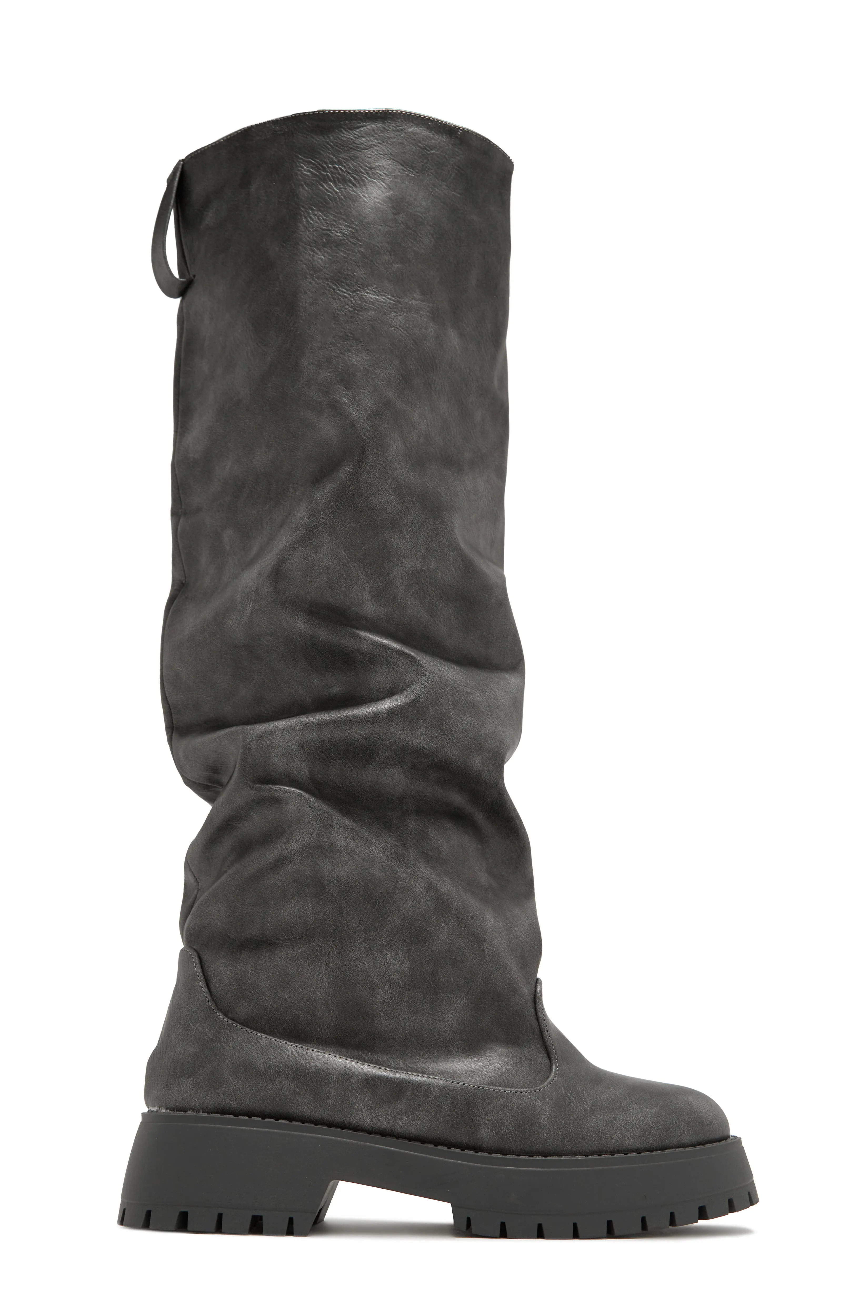 Emara Baggy Knee High Boots - Grey sold by Miss Lola product image thumbnail 4