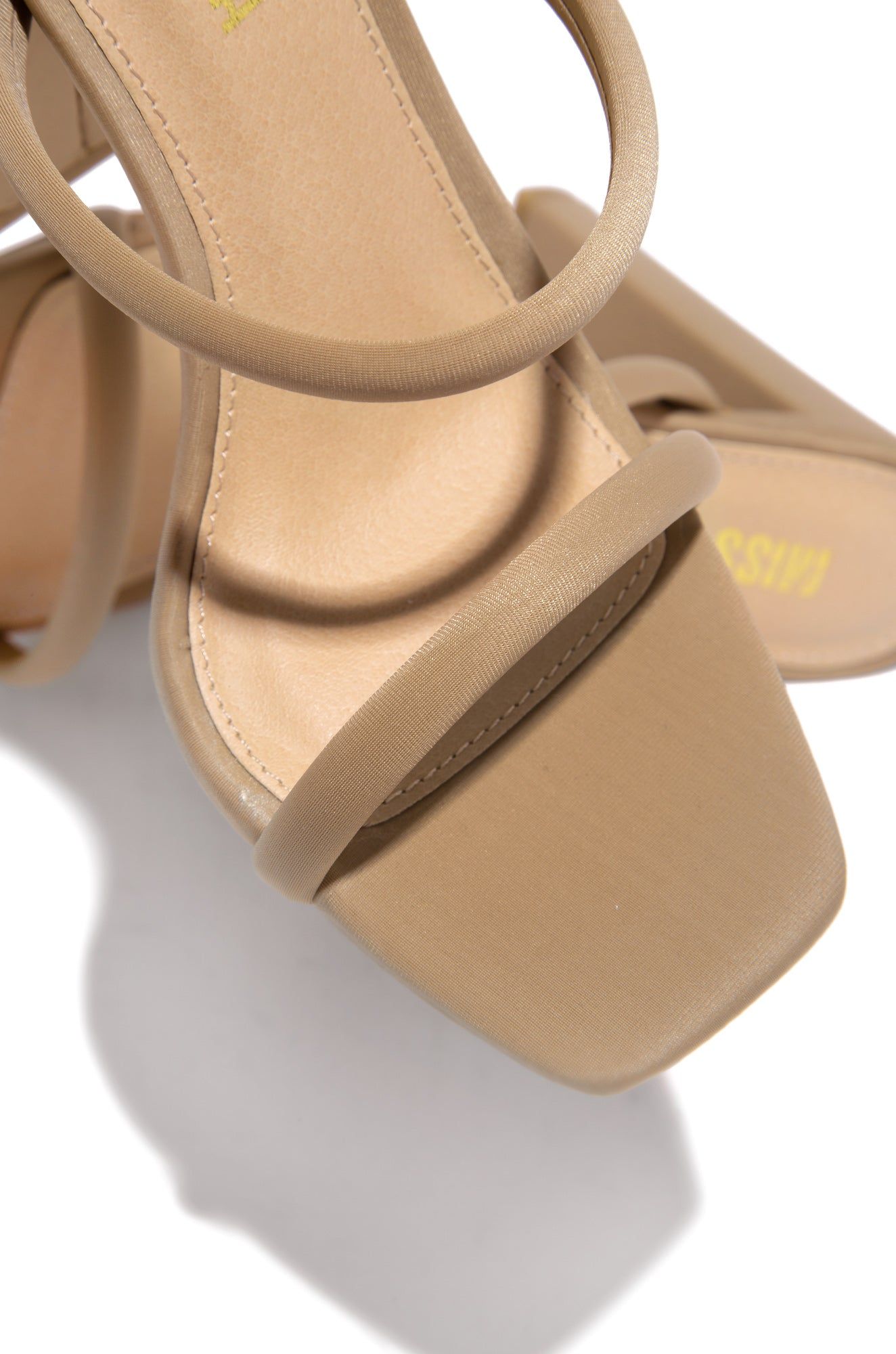 Her Desire Block High Heel Mules - Nude sold by Miss Lola product image thumbnail 4