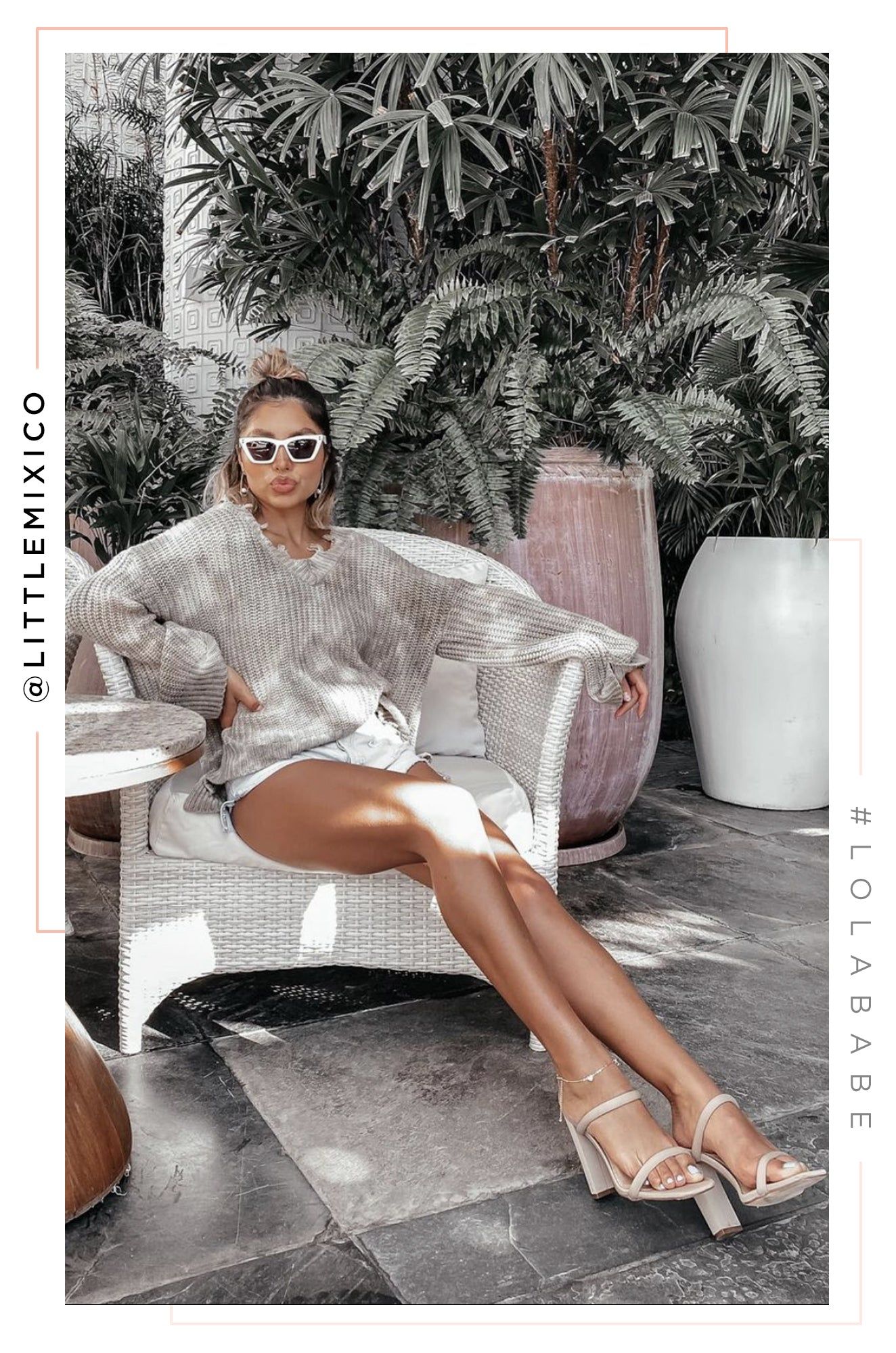 Her Desire Block High Heel Mules - Nude sold by Miss Lola product image thumbnail 5