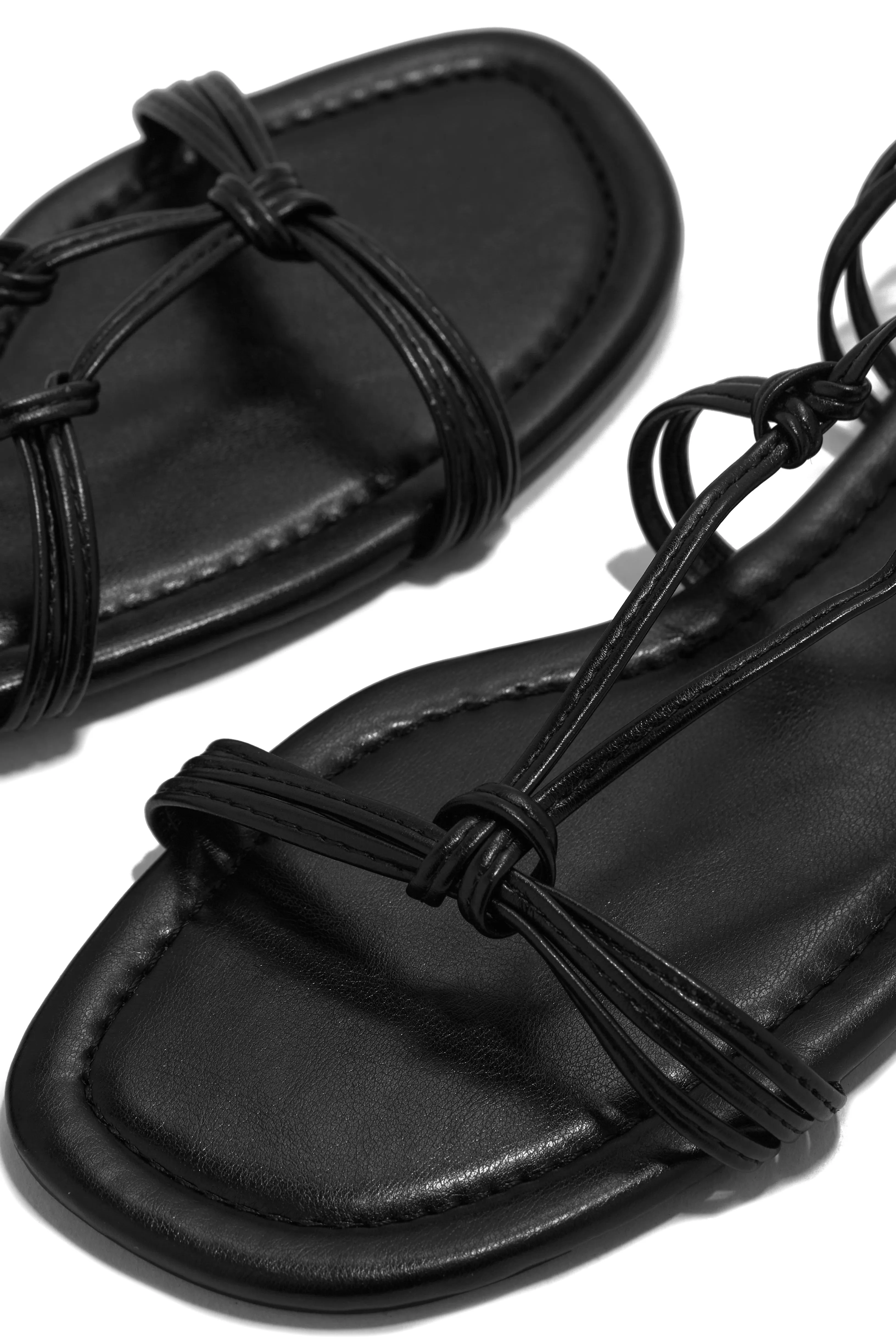 Coastal Villa Lace Up Sandals - Black sold by Miss Lola product image thumbnail 3