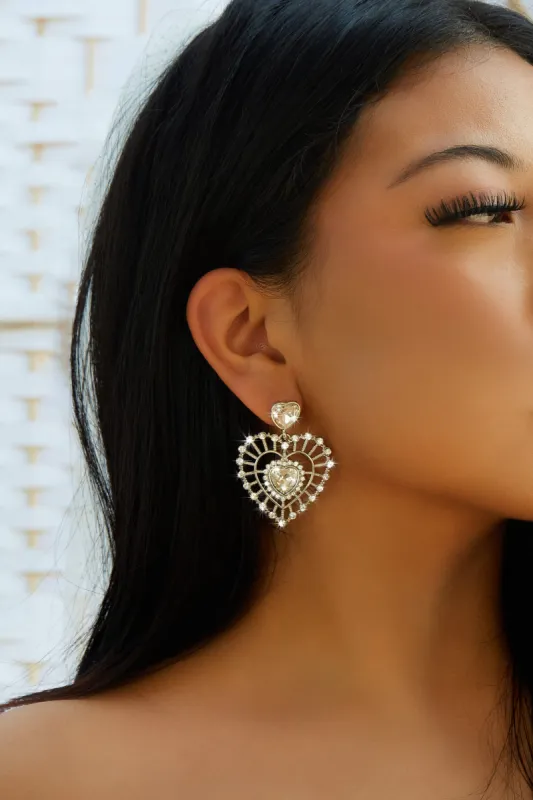 All I Want Heart Earring - Silver sold by Miss Lola