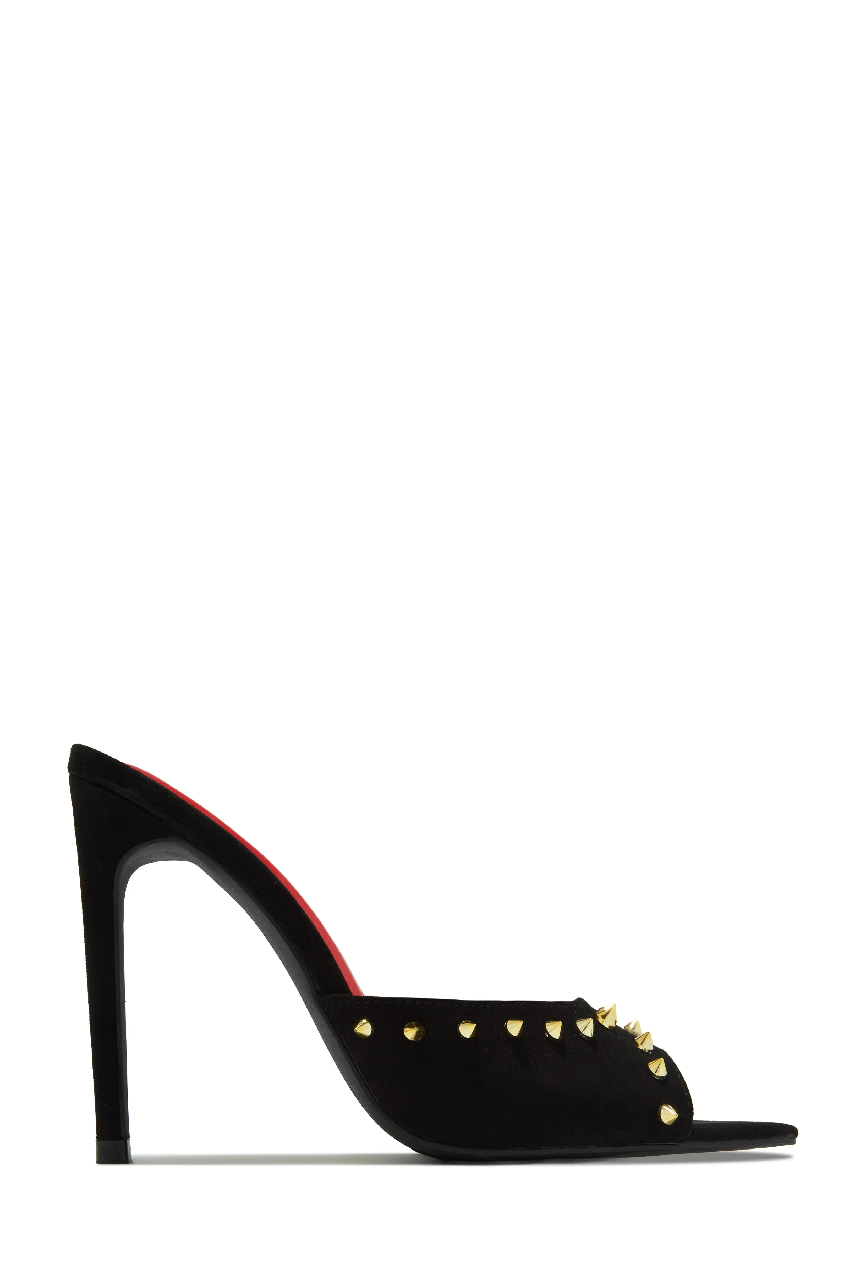 Collette Studded High Heel Mules - Black sold by Miss Lola product image thumbnail 4
