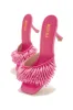 Paradiso Beaded Mid Heel Mules - Pink sold by Miss Lola