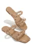Island Breeze Embellished Slip On Sandals - Rose Gold sold by Miss Lola
